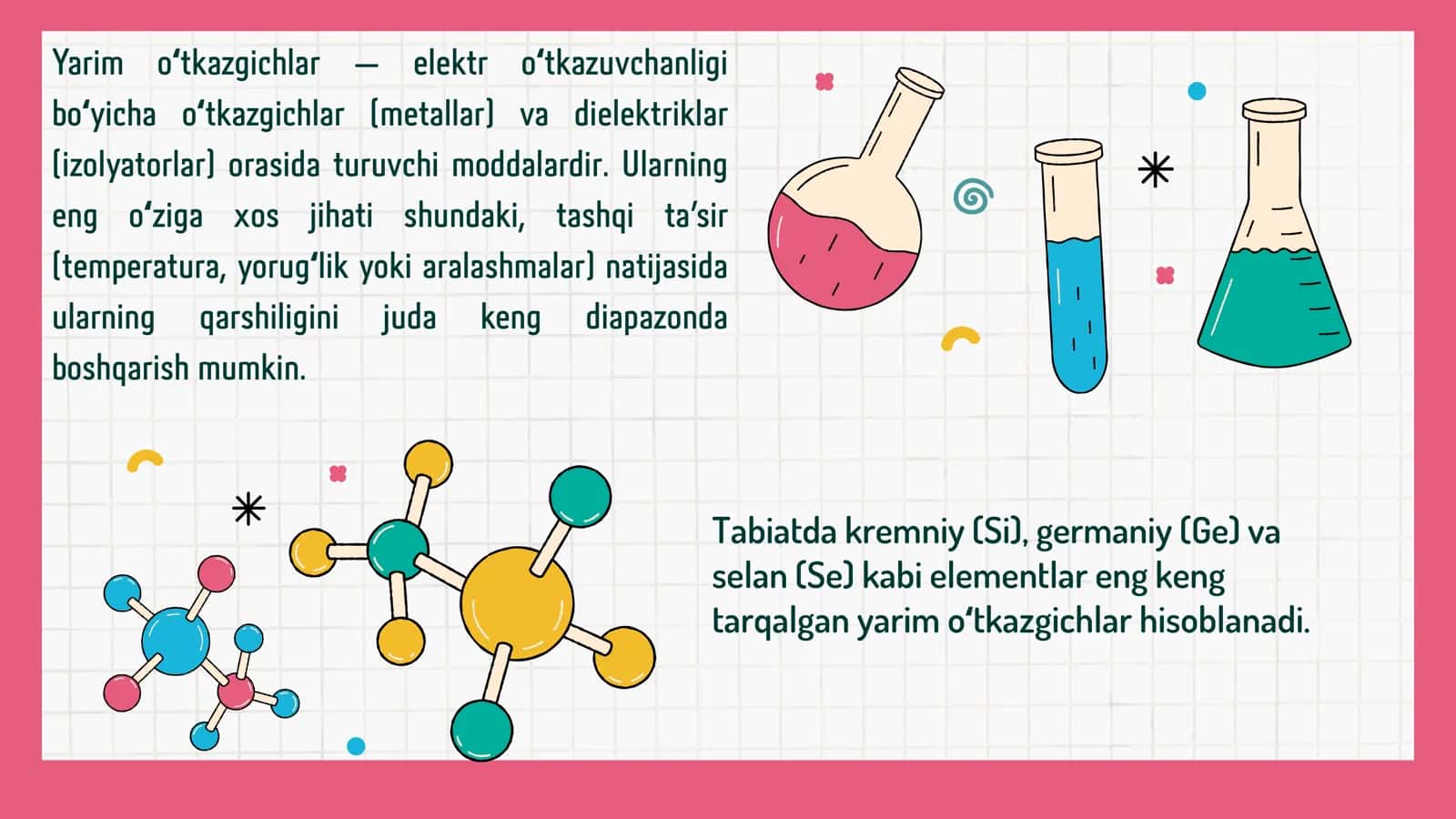 YARIM O'TKAZGICHLARNING ELEKTR O'TKAZUVCHANLIGI 3