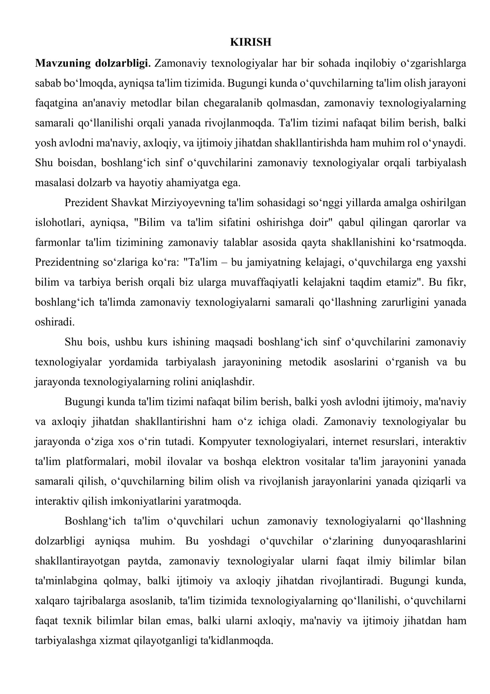 Boshlangʻich sinf oʻquvchilarni zamonaviy texnologiyalar orqali tarbiyalash 3