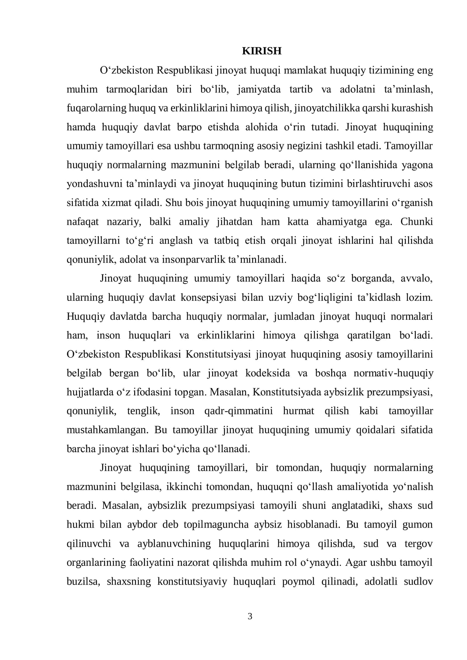 O'zbekiston Respublikasi jinoyat huquqining umumiy tamoyillari 3
