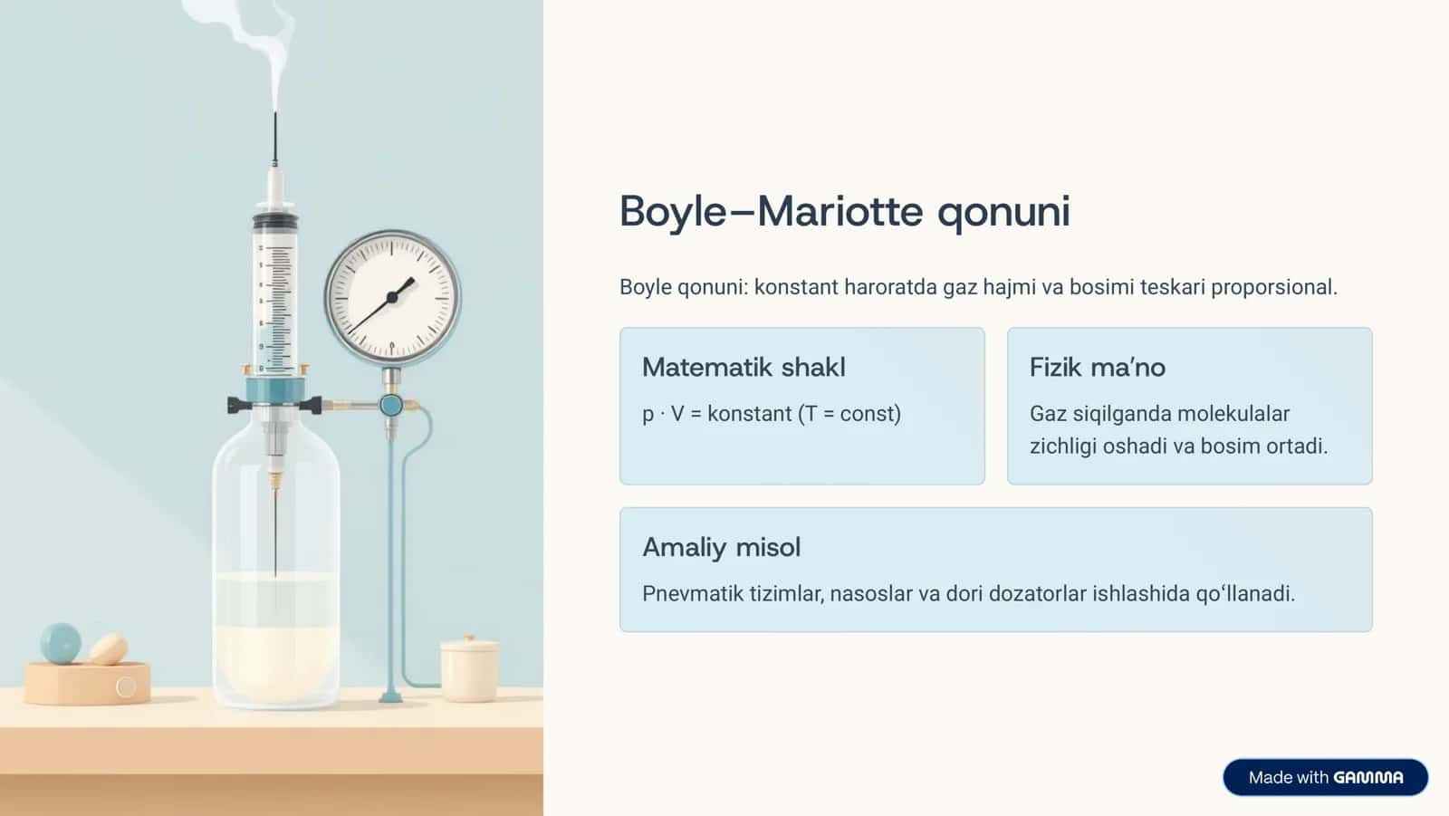 Ideal gaz qonunlari: Koinot 3