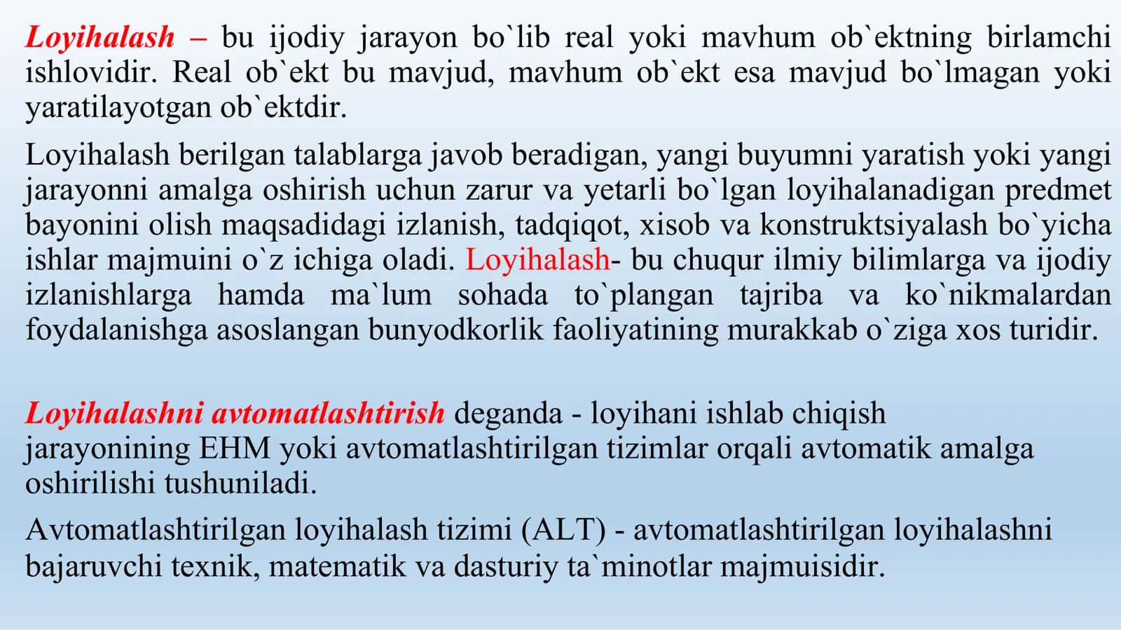 Zamonaviy avtomatlashtirilgan loyihalash tizimlari 3