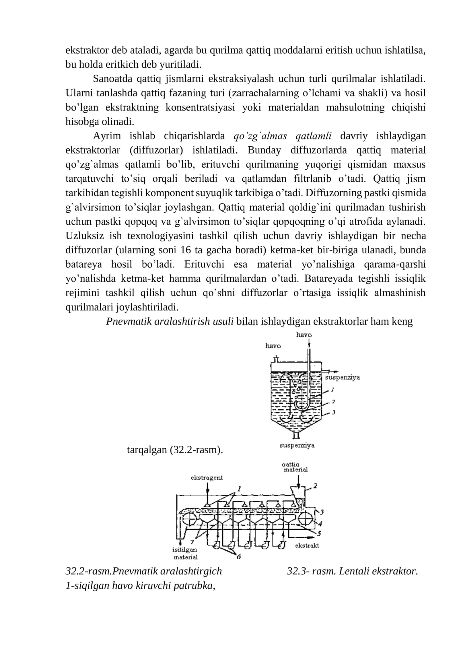 Qattiq jismlarni ekstraksiyalash va eritish 3