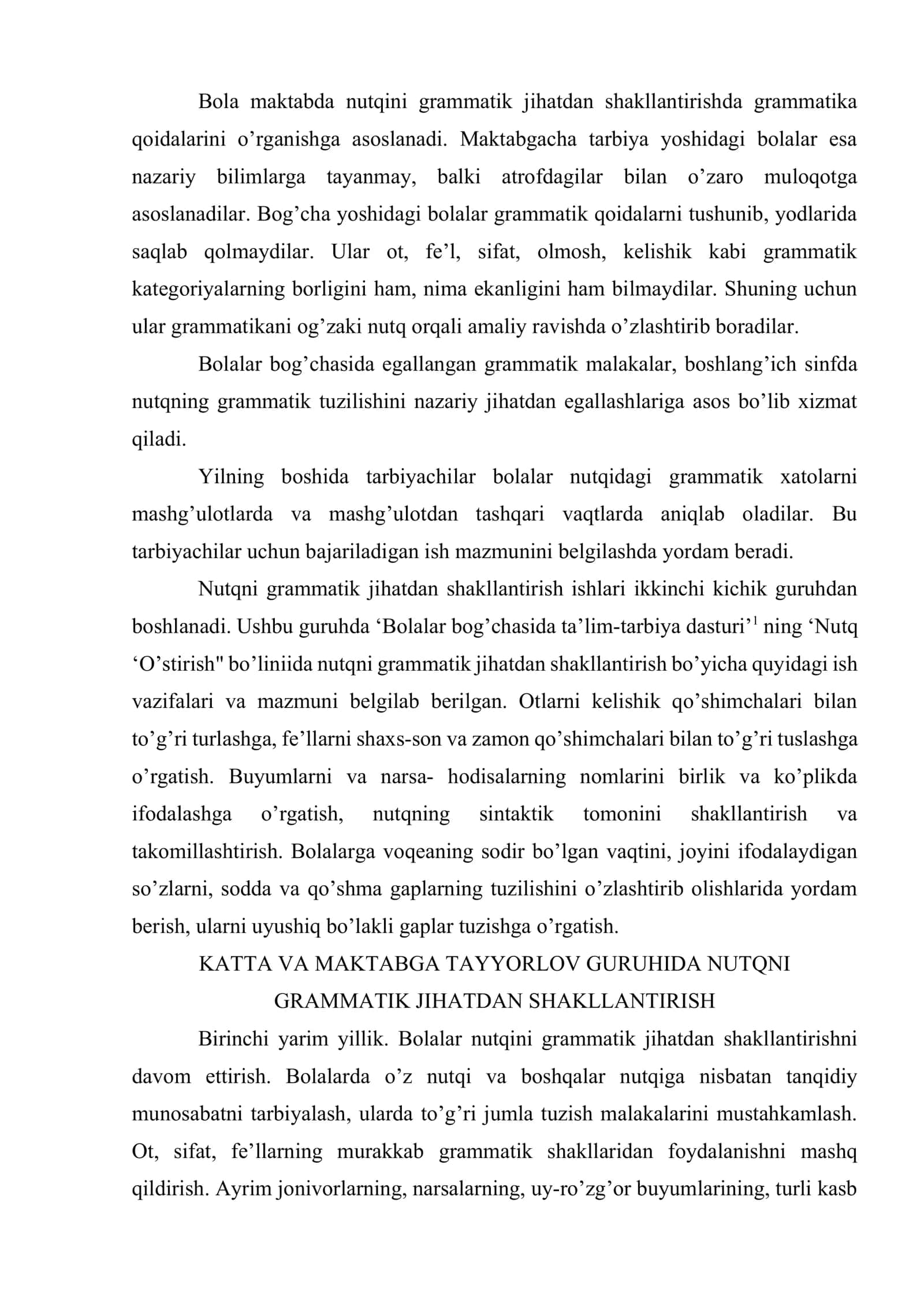 Nutqni grammatik jihatdan shakllantirish uslubiyoti 3