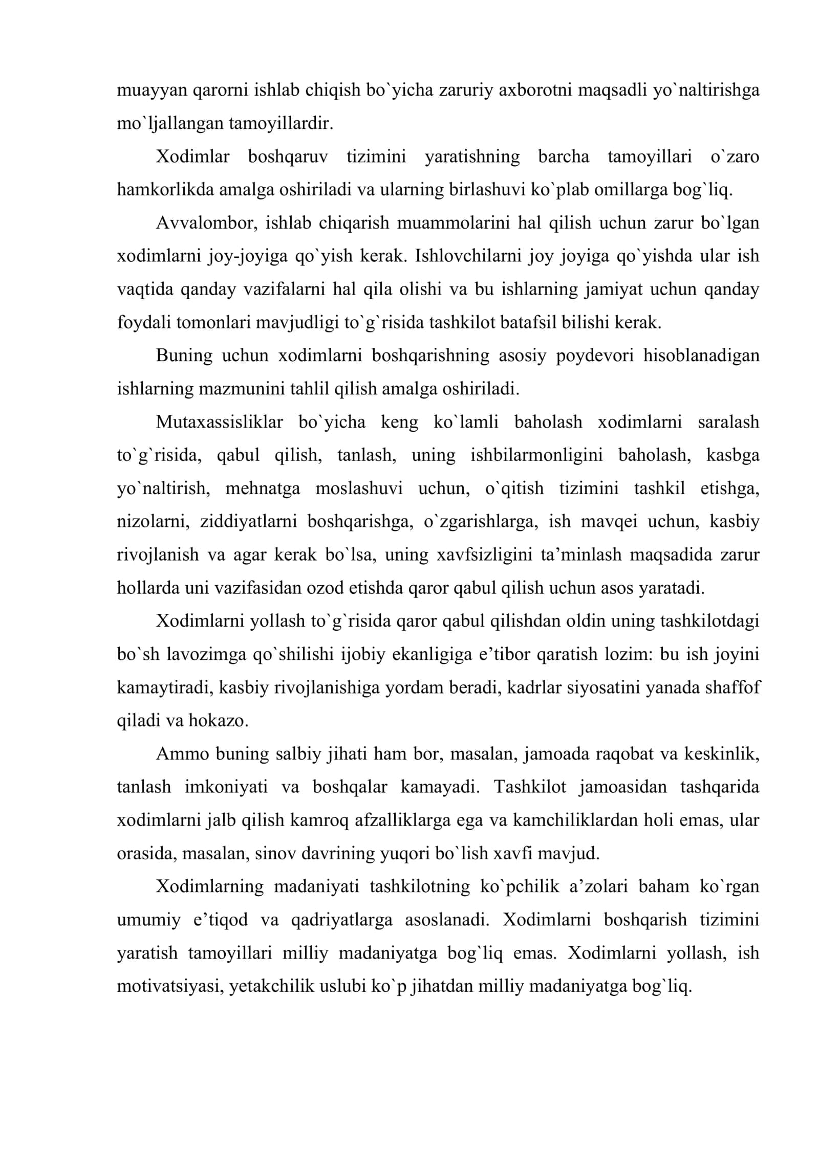 Xodimlarni boshqarish tamoyillari 3