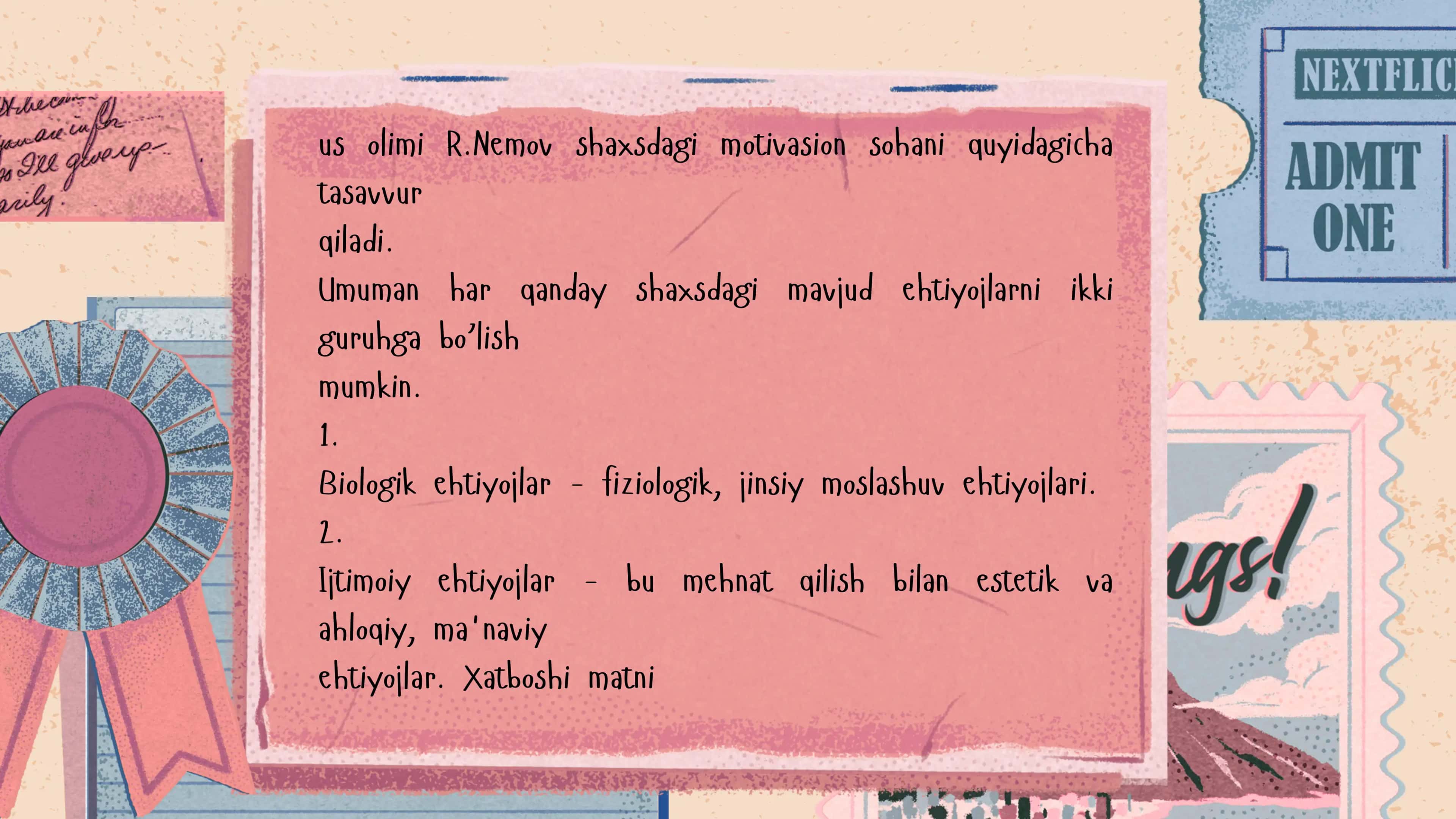 EHTIYOJ, MOTIV, MOTIVATSIYA 3