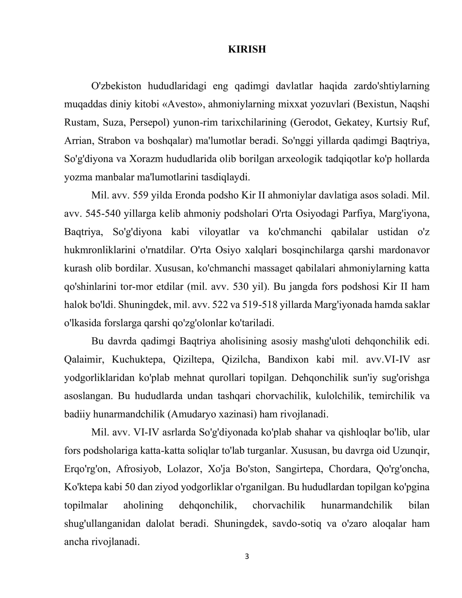 ILK DAVLATLAR DAVRIDAGI IQTISODIY IJTIMOIY TUZUM: AHOLISI VA XO'JALIK HAYOTI 3