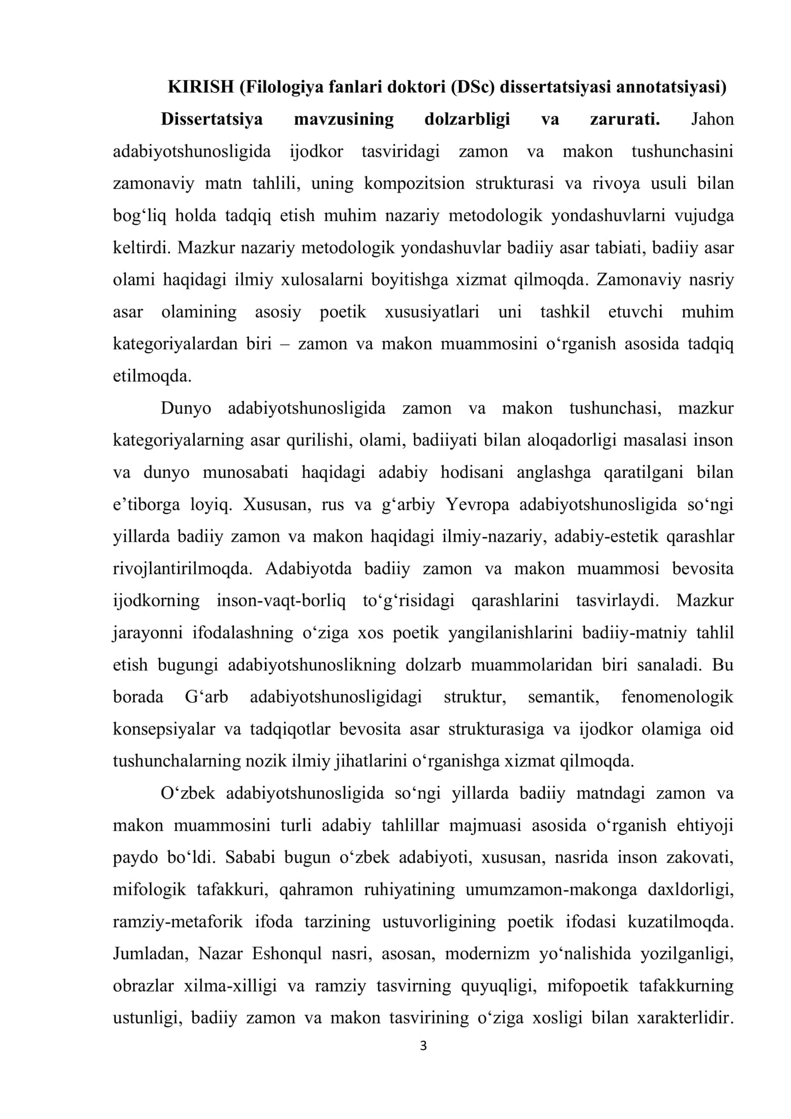 HOZIRGI O‘ZBEK NASRIDA ZAMON VA MAKON TALQINI 3