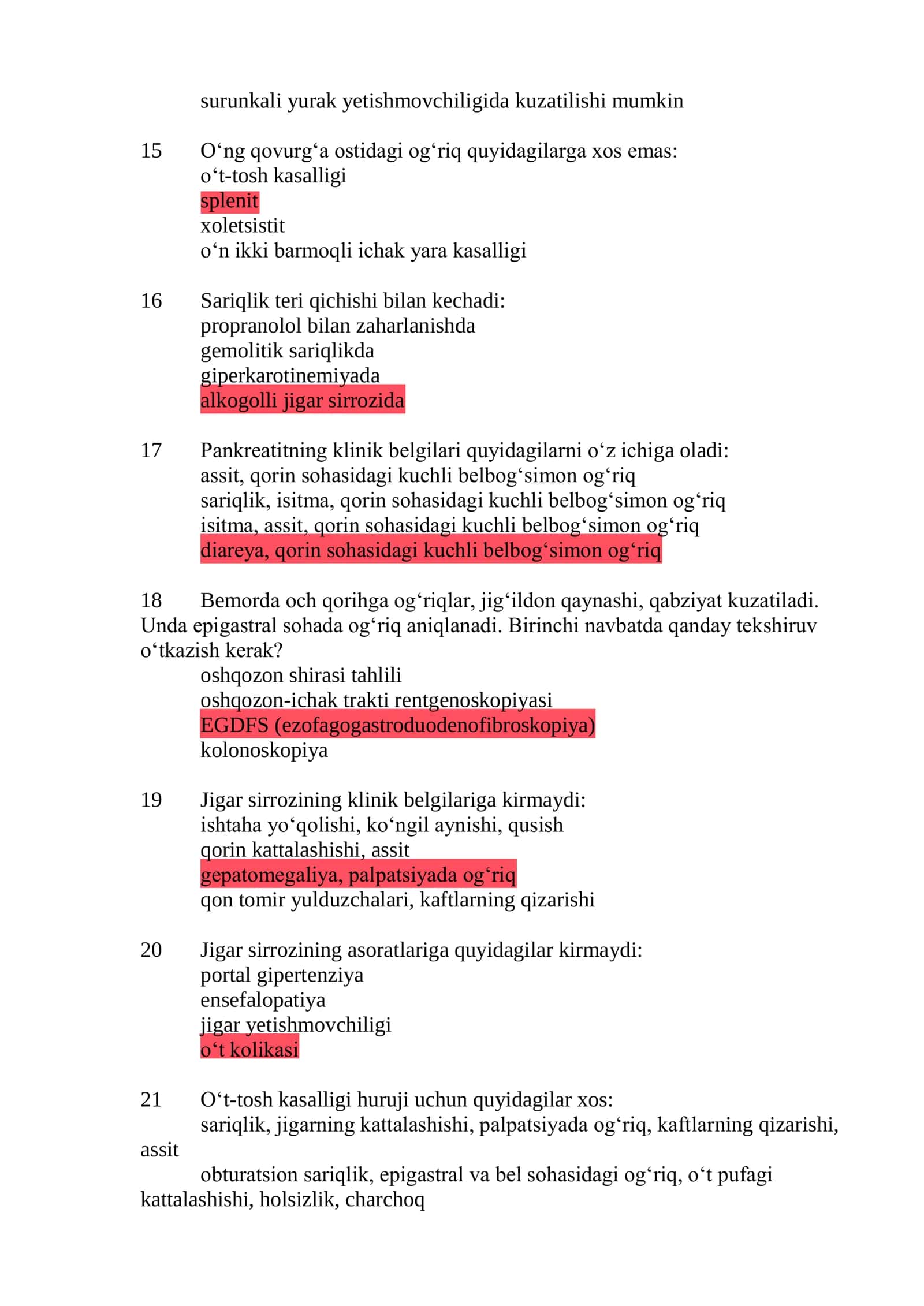 📚 Oilaviy shifokorlik mutaxassisligi bo'yicha 1005 ta test savol-javoblari to'plami ✅ 3