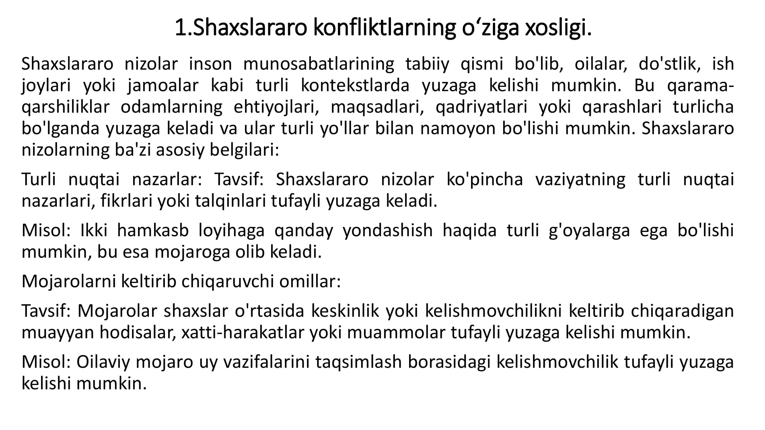 Shaxslararo konfliktlar 3