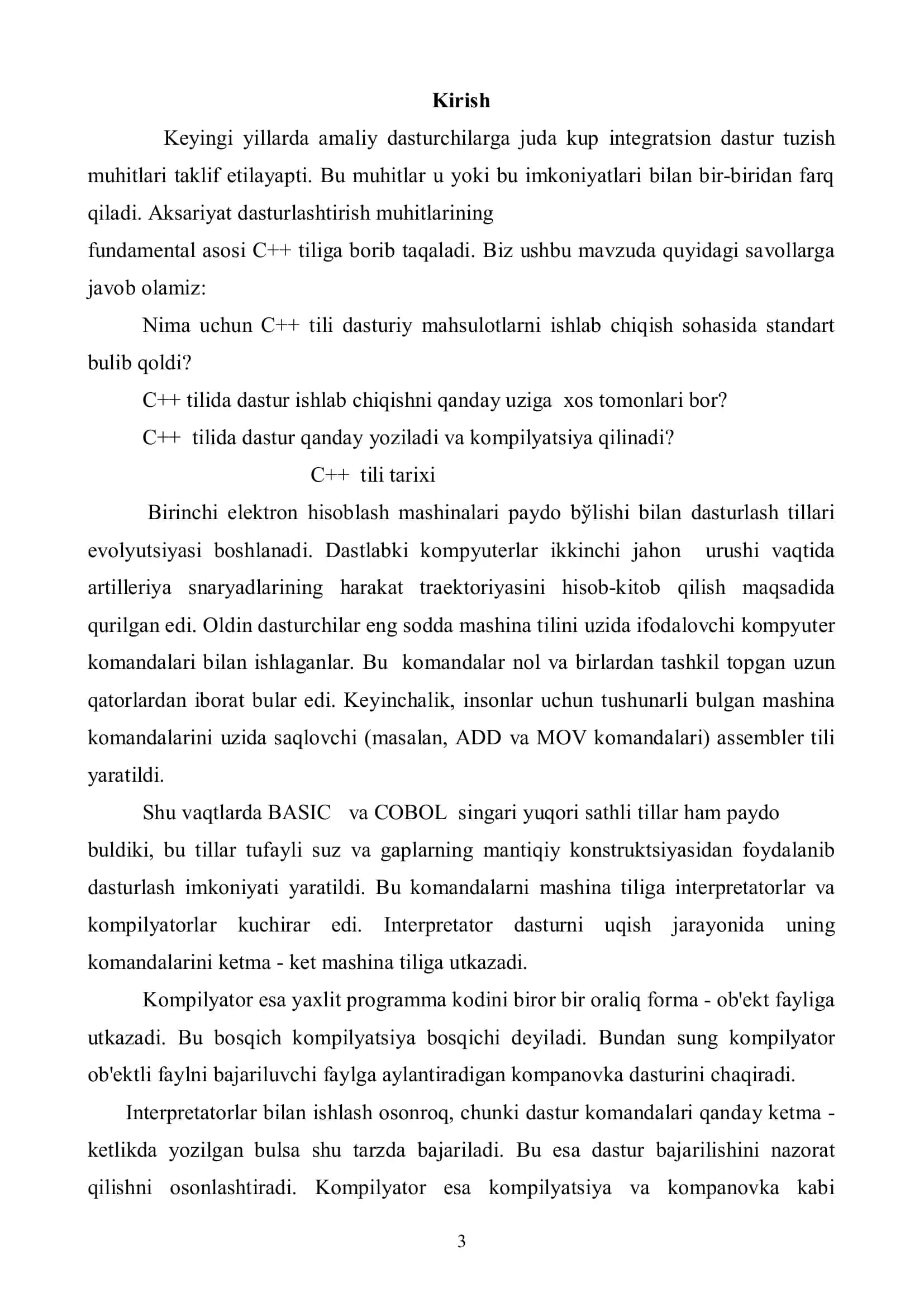 "KOMPYUTER VA KOMPYUTER TIZIMLARINI SOZLASH VA TA’MIRLASH TEXNIGI" YO’NALISHI 3