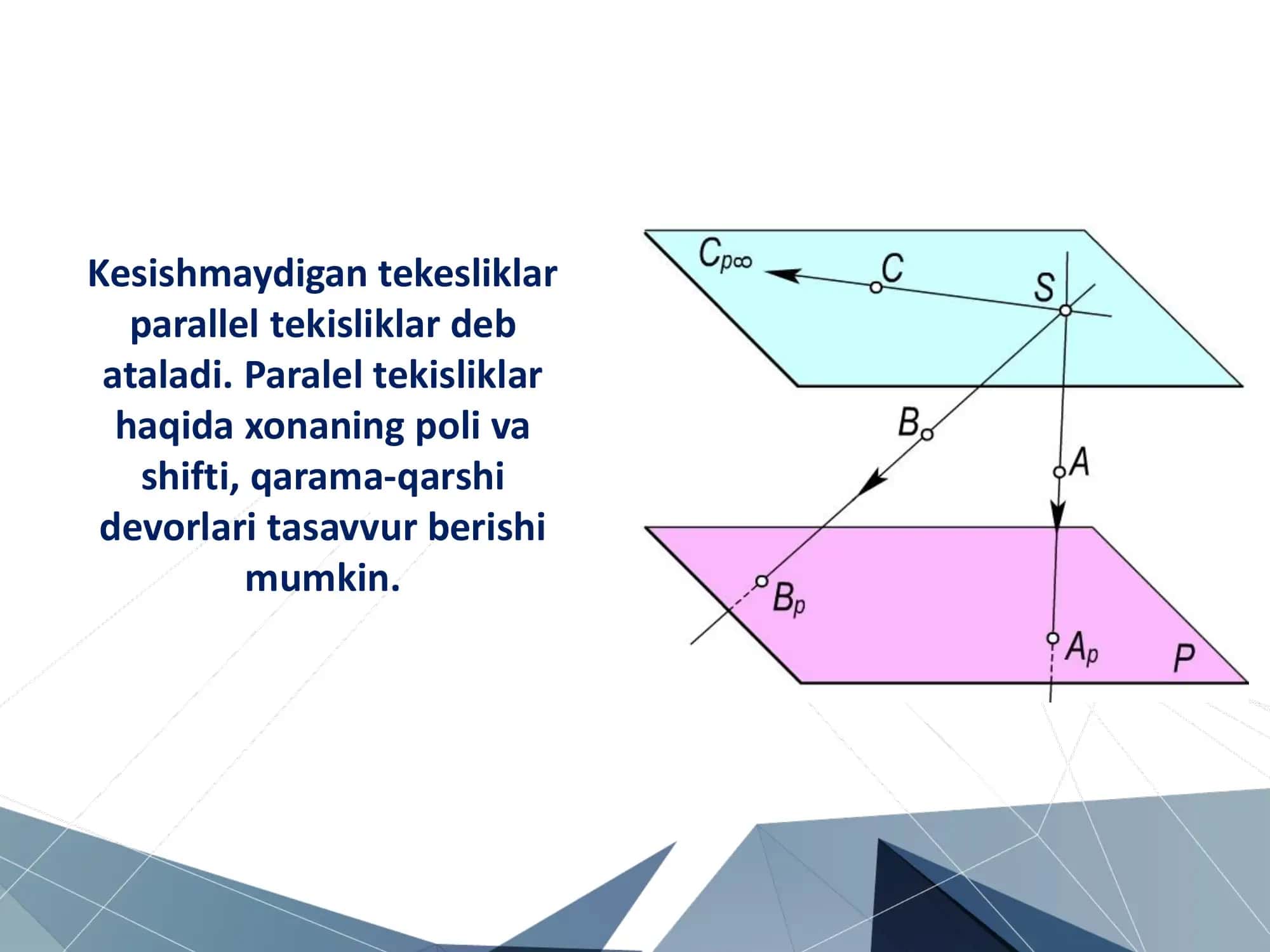 Paralel tekisliklar teoremasi 3