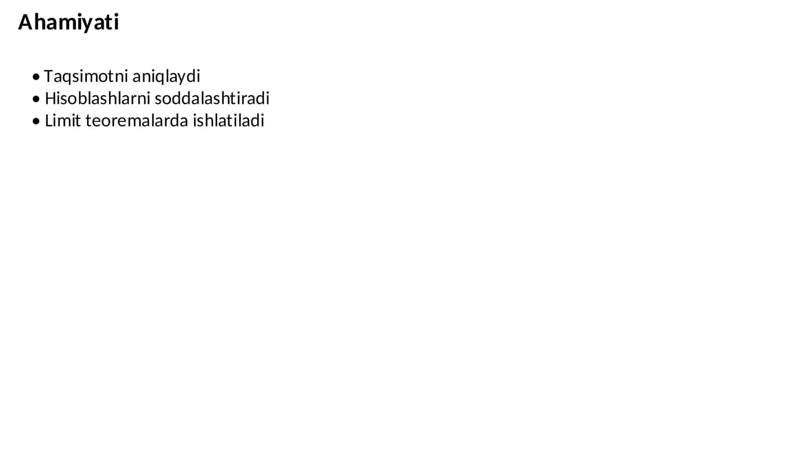 Xarakteristik funksiyalar 3