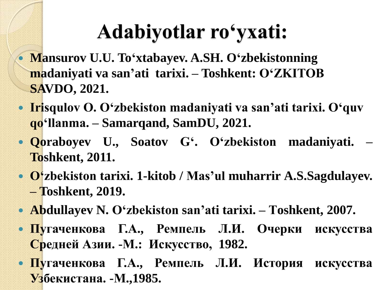 IX-XIII asrlarda O‘zbekiston madaniyati va san’ati 3