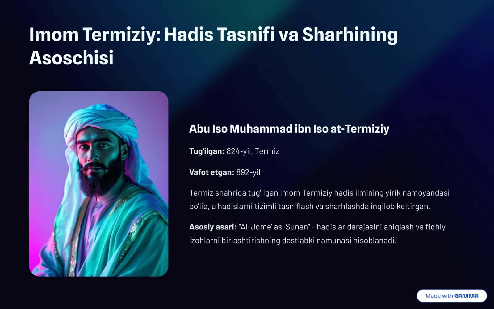 Imom Buxoriy va Imom Termiziy: Hadis Ilmiga Qo'shgan Hissalarining Qiyosiy Tahlili 3