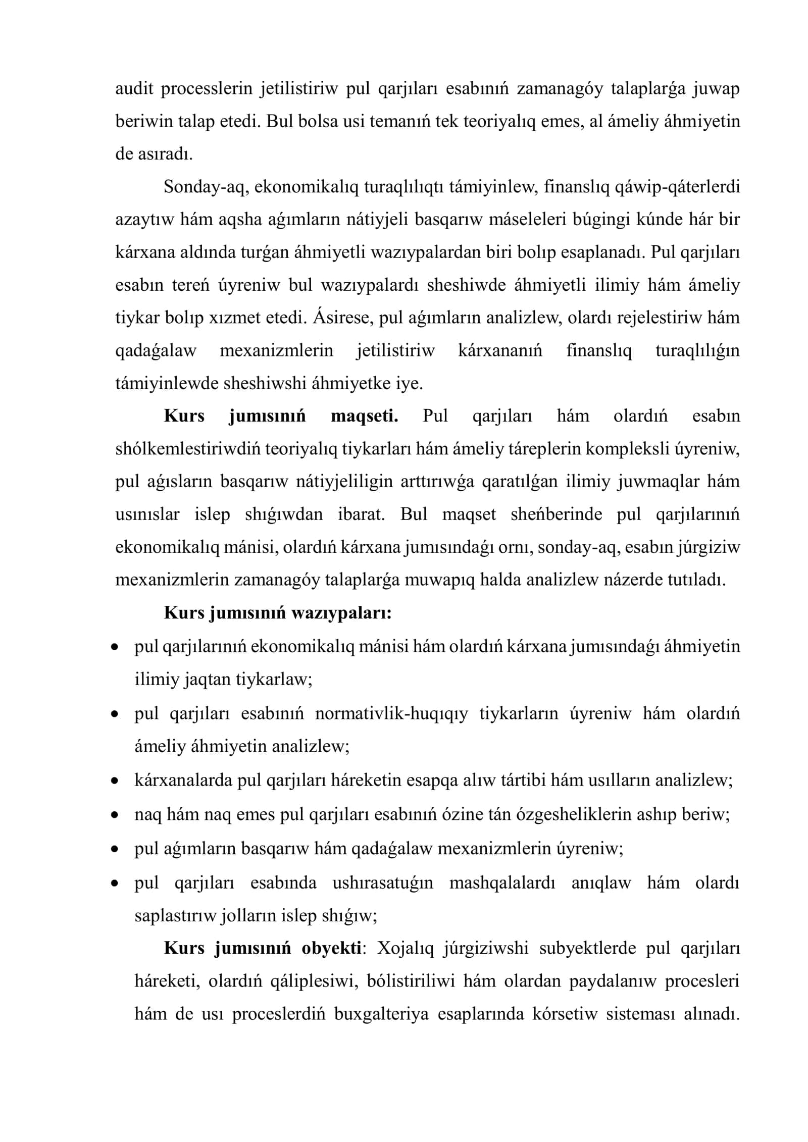 Pul qarjıları esabı hám esap-kitaplardıń teoriyalıq tiykarları 3