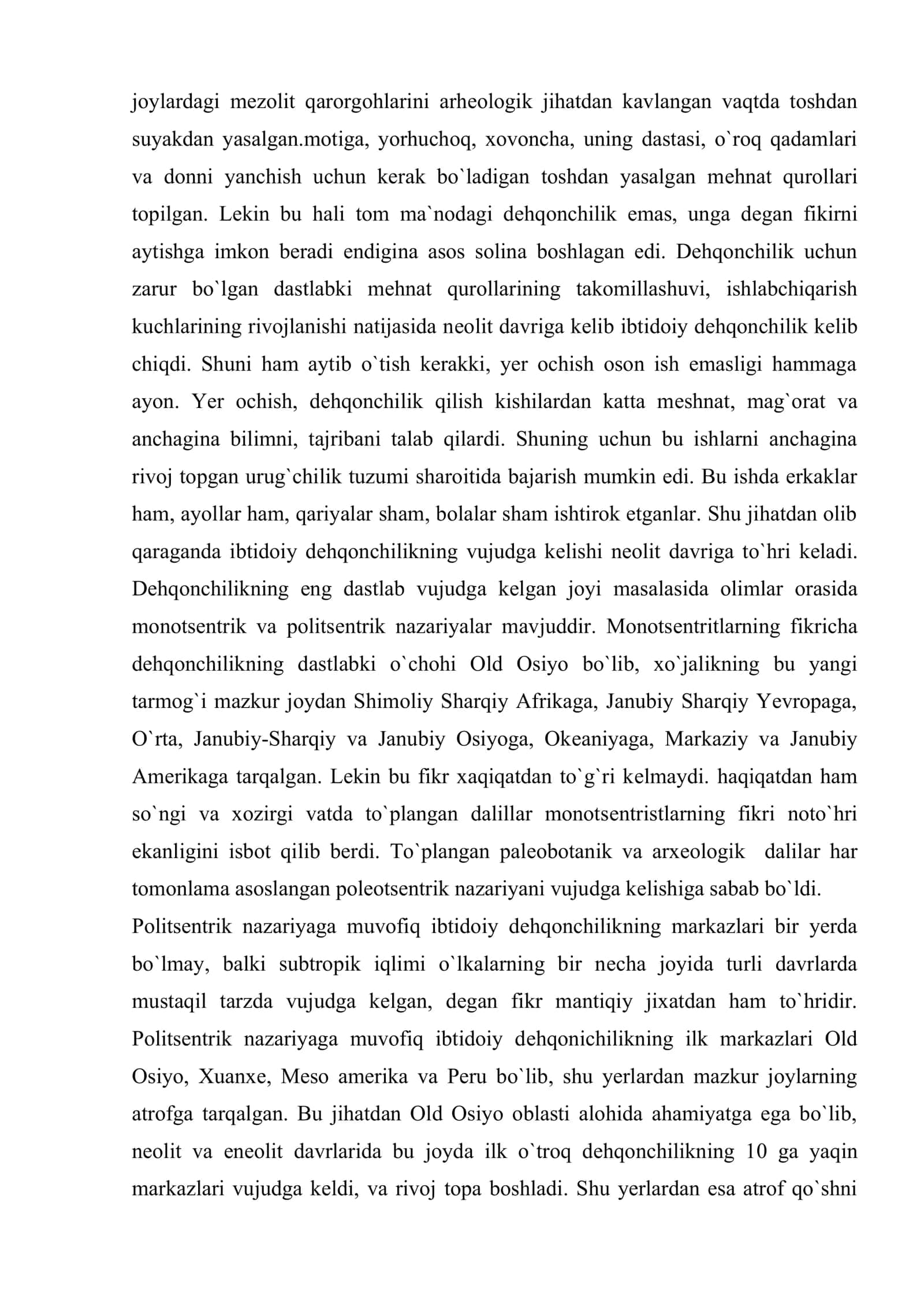Ibtidoyi jamiyatda dehqonchilik va chorvachilik 3