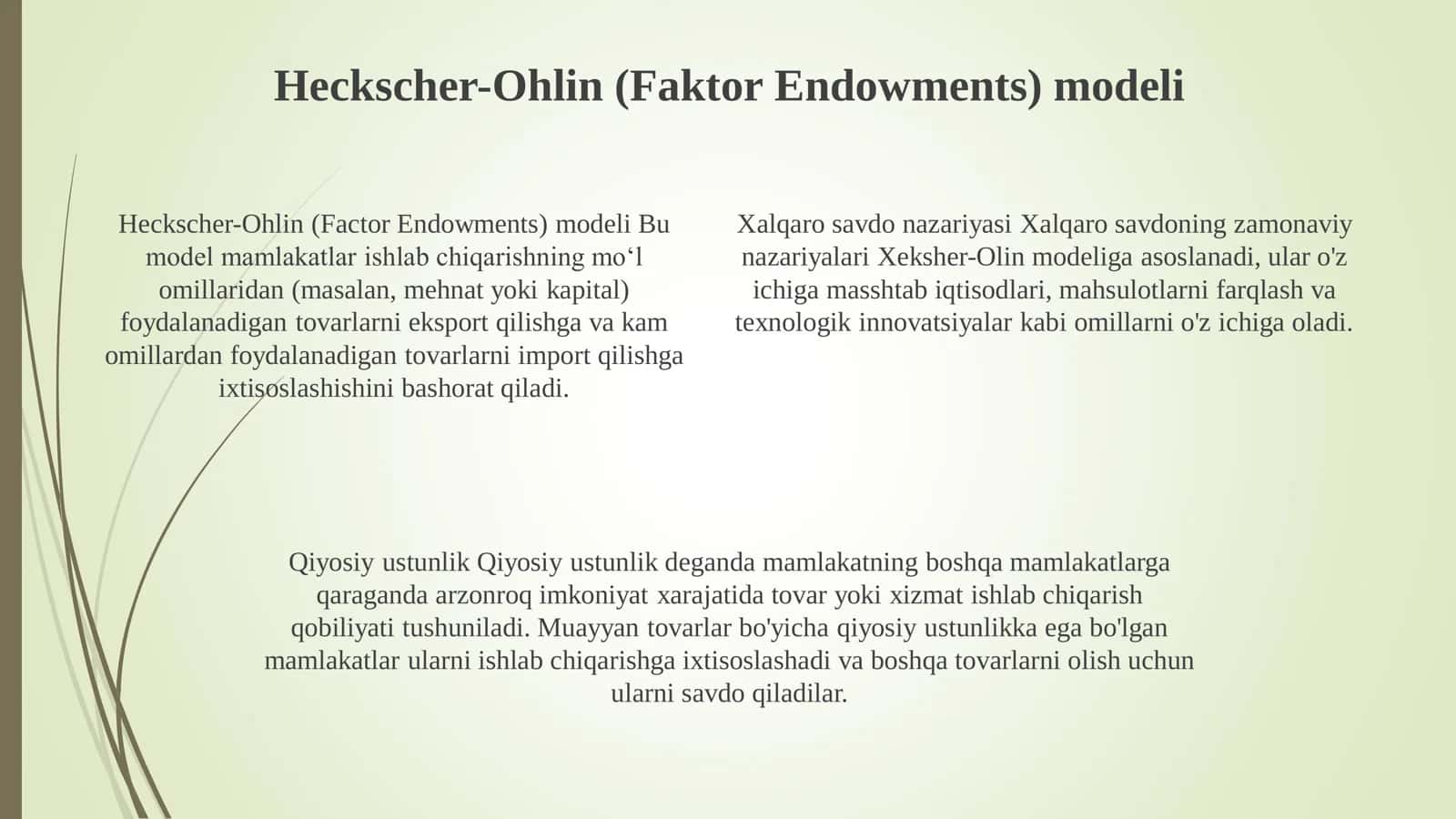 Xalqaro Savdoning Zamonaviy Nazariyalari 3