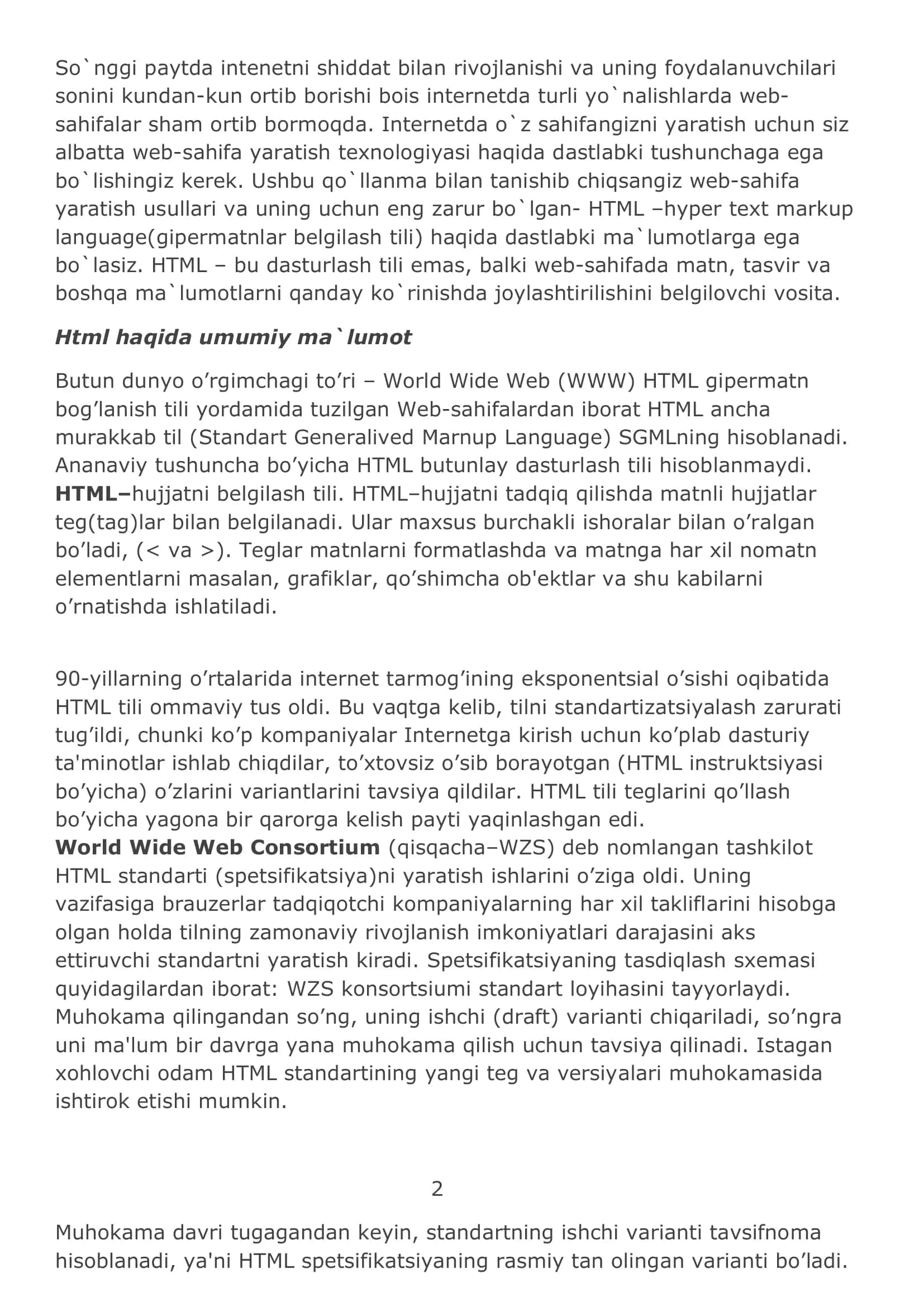 HTML tili va unda web-sahifa yaratish 3