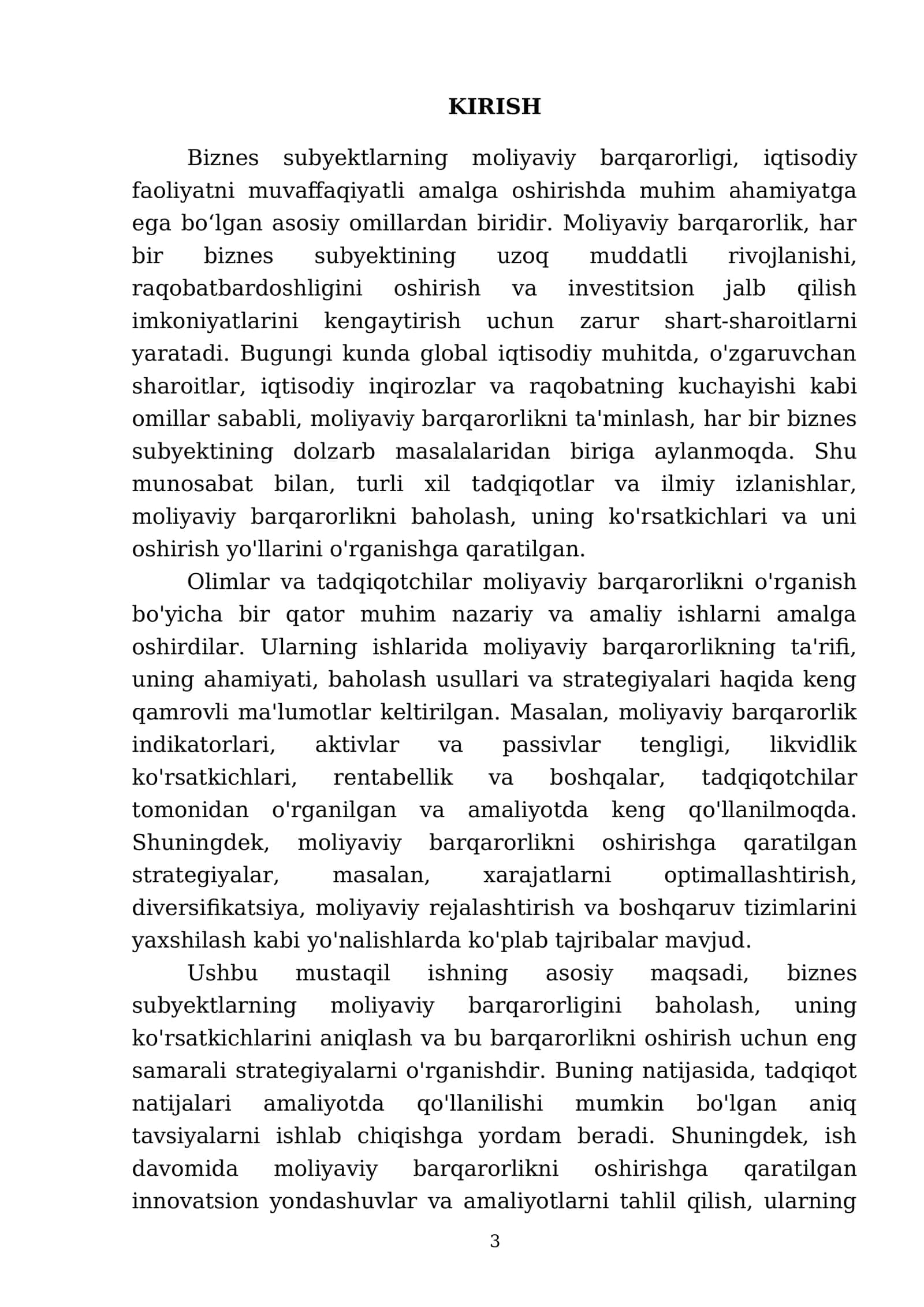 Biznes subyektlarning moliyaviy barqarorligi 3