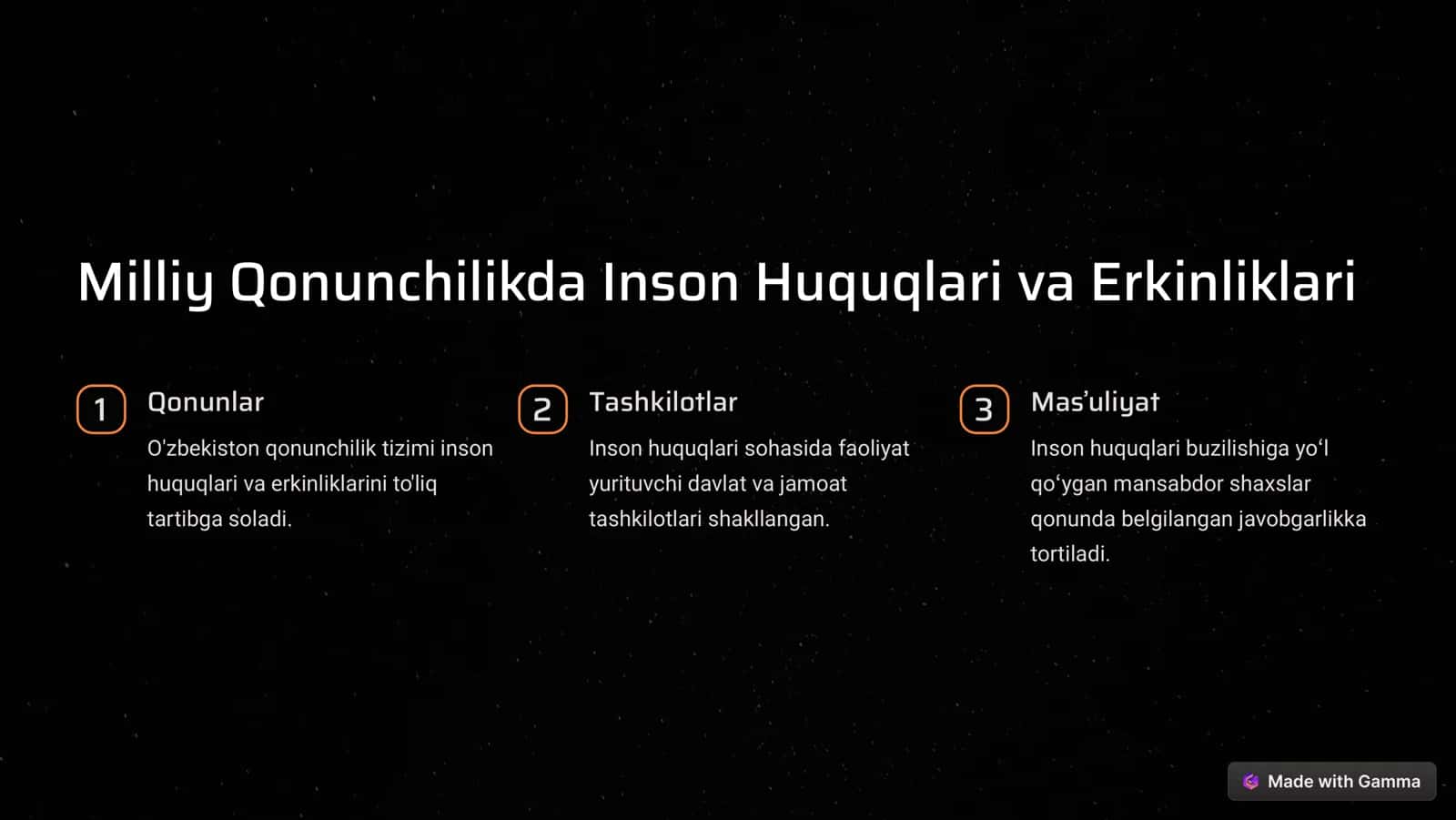 O'zbekistonda Inson Huquqlari va Erkinliklarining Kafolatlari 3