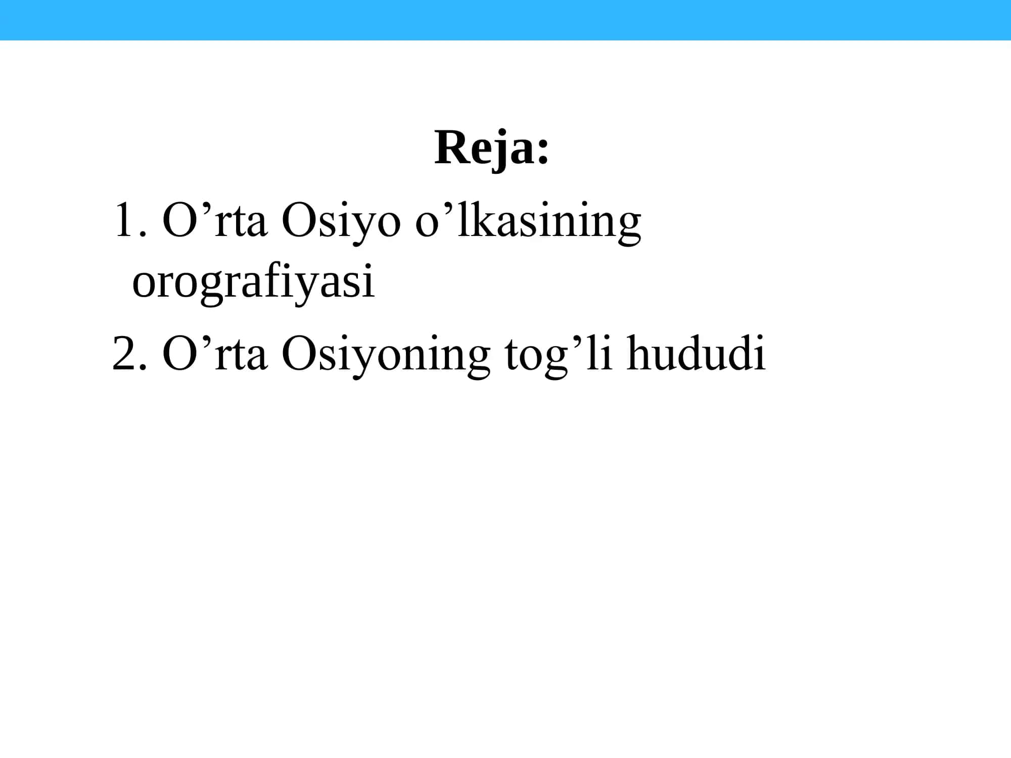 O’rta Osiyo Hududi Yer Yuzasining Tuzilishi 3