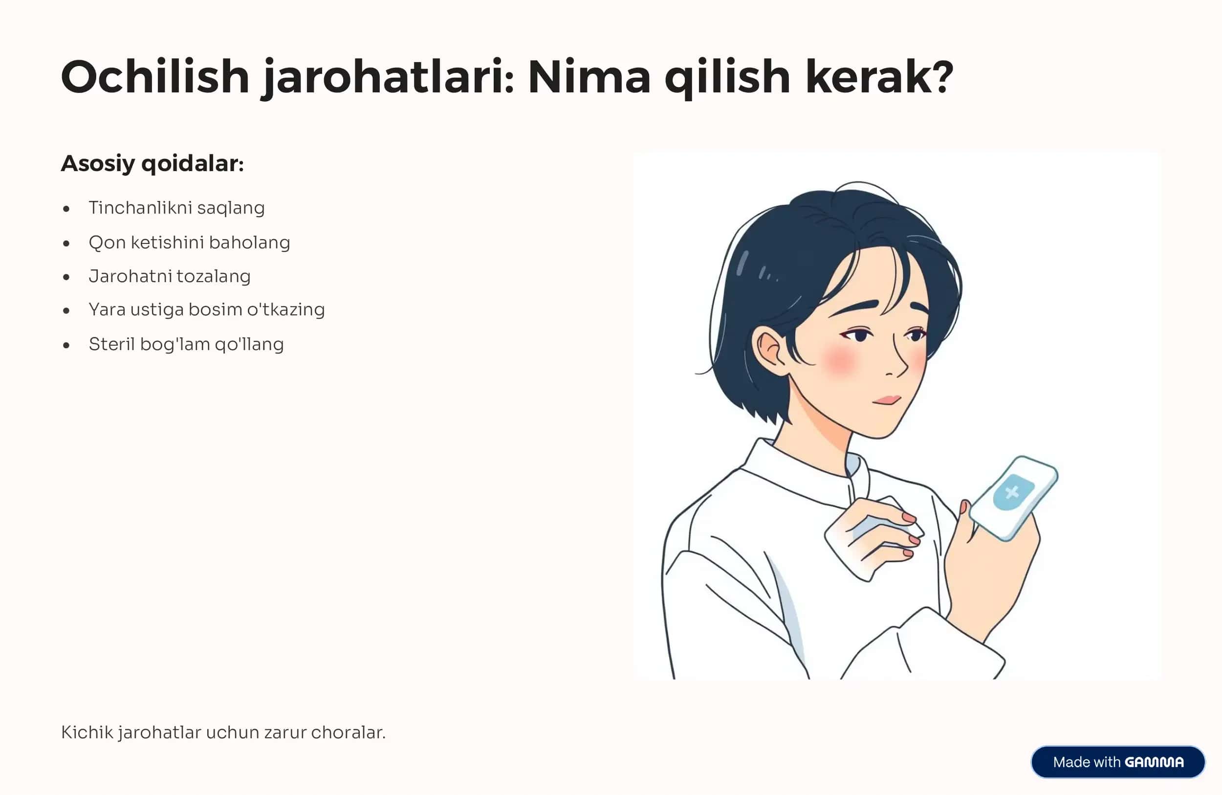 Hayot xavfsizligi.  Birinchi yordam korsatish 3