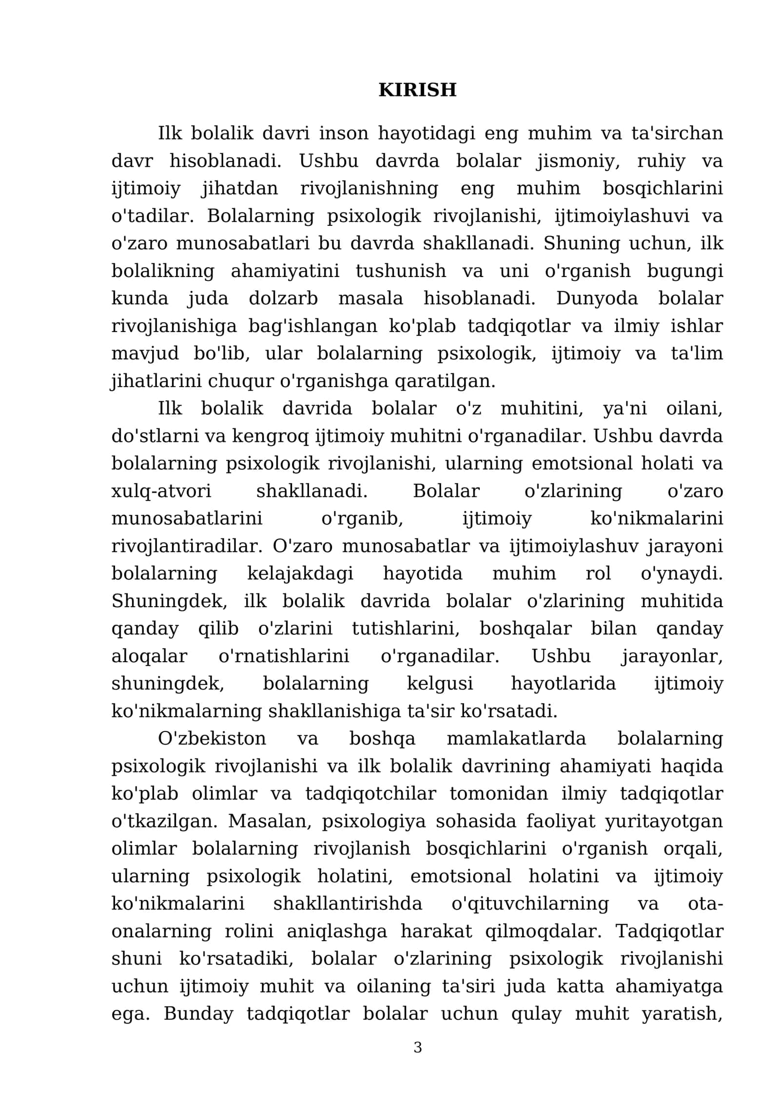 Ilk bolalik davri 3