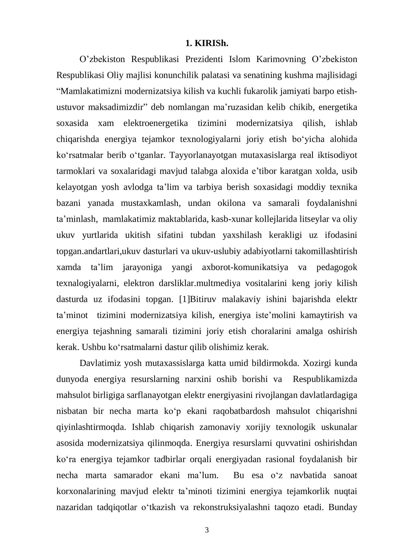 Kogon suv oqova elektr ta‟minoti tizimini rekonstruksiya qilish 3