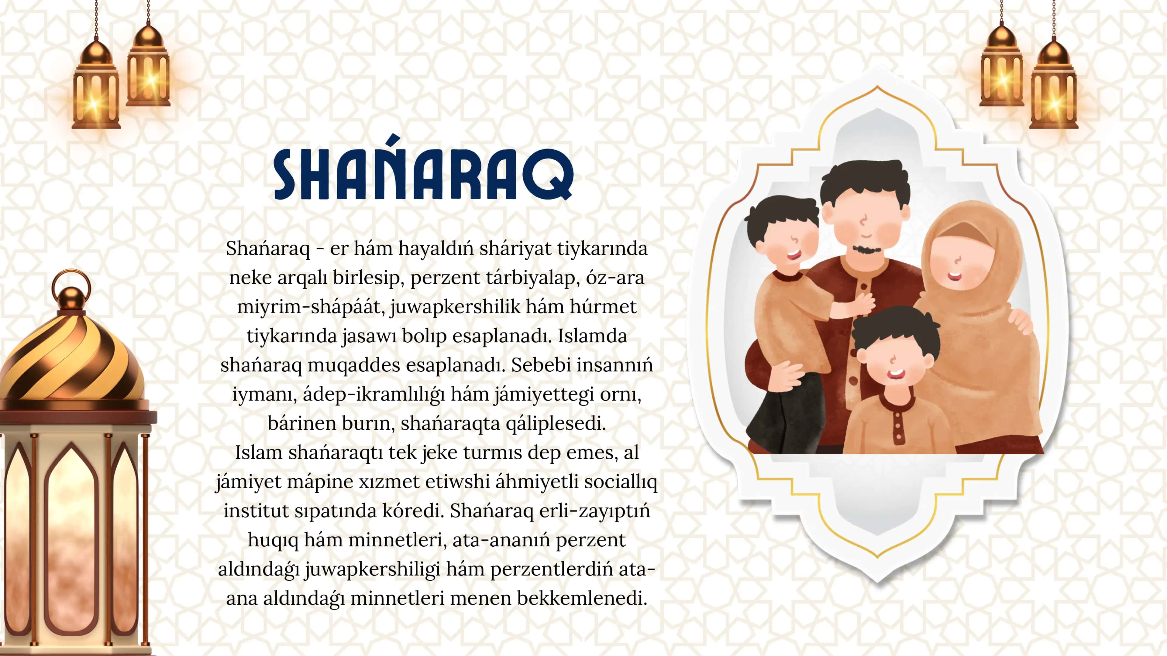 Islam huqıqtanıwında shańaraq, neke, talaq, idda, zihar túsinikler prezentaciya 3