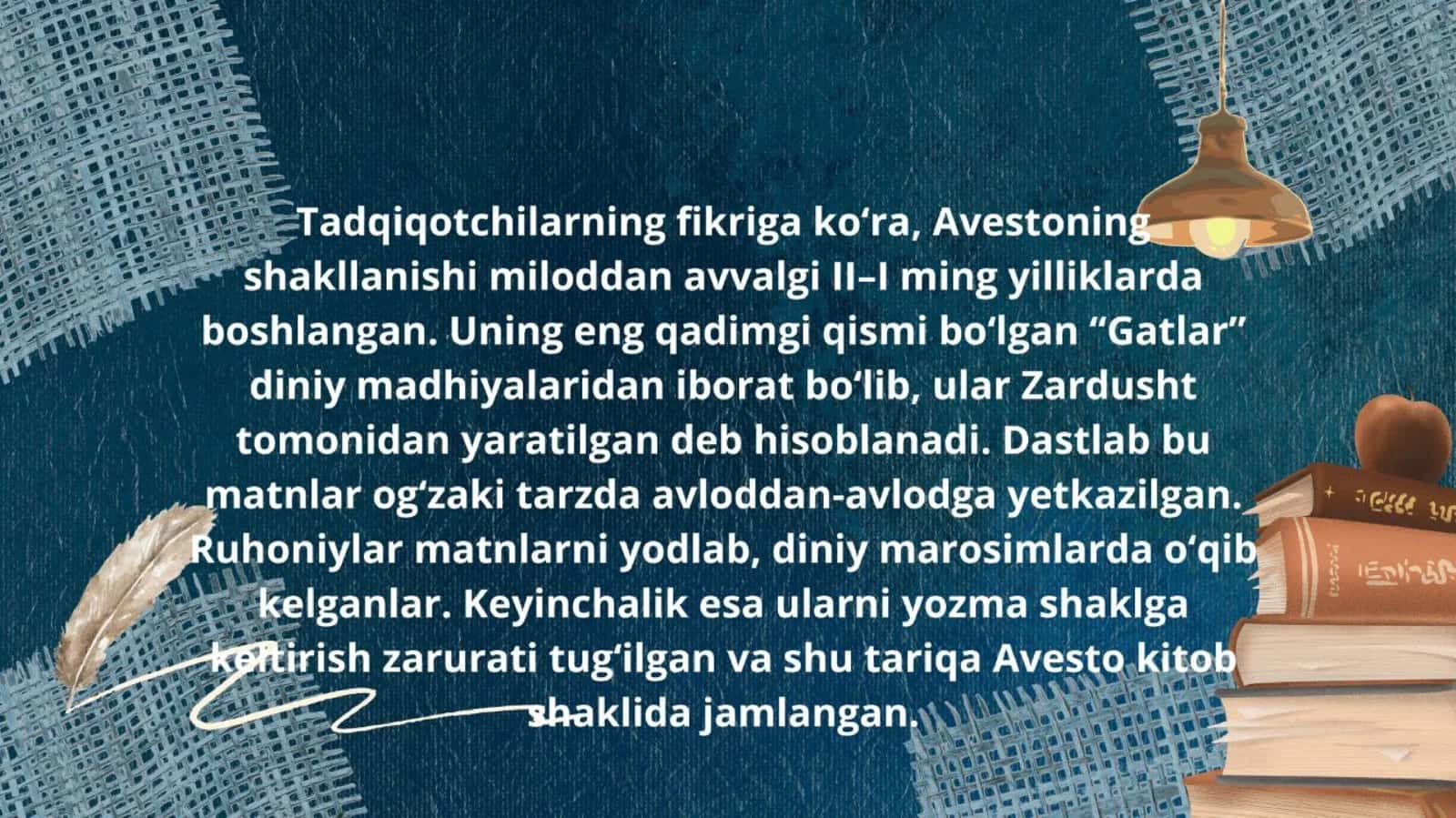 Kitob va kitobot ishi tarixida Avestoning ahamiyati 3
