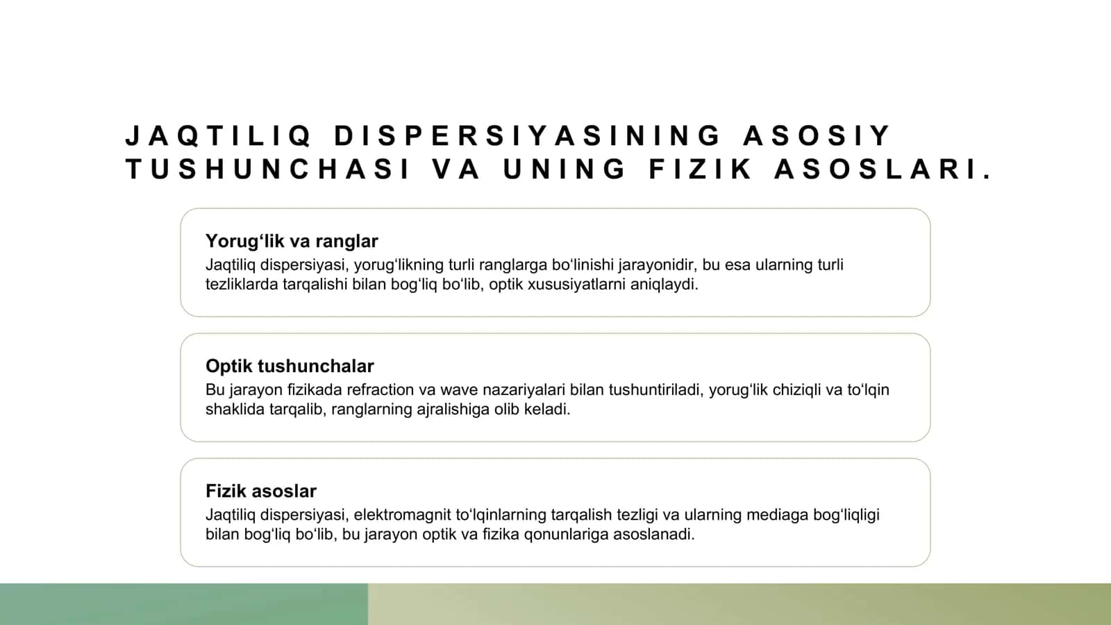 Jaqtiliq dispersiyasi 3