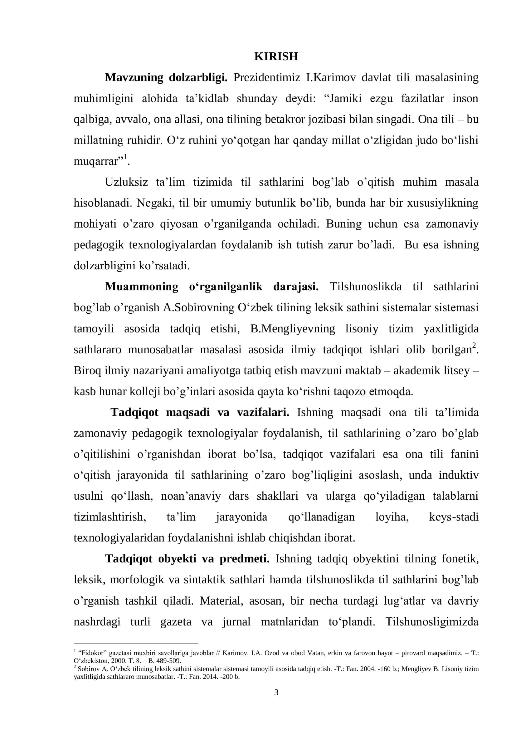 O‟QITISHDA ZAMONAVIY PEDAGOGIK TEXNOLOGIYALARDAN FOYDALANISH METODIKASI 3