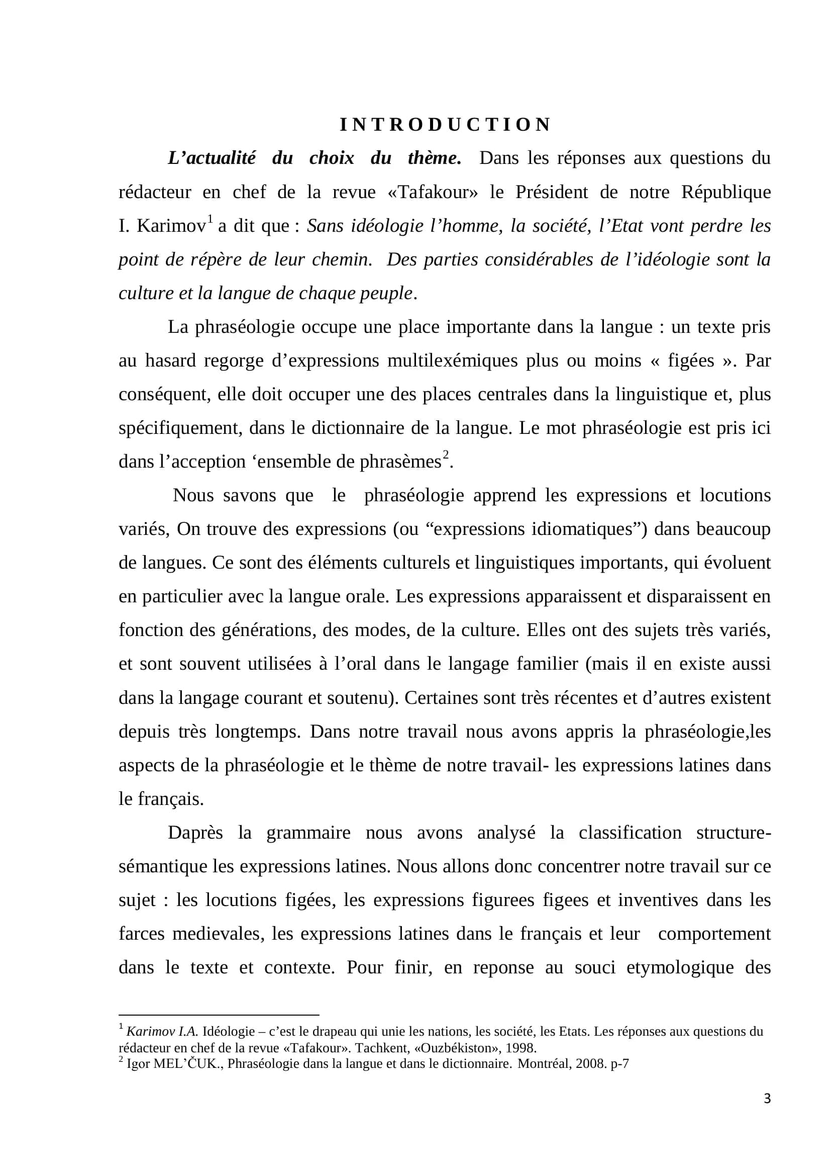 Les Expressions Latines et Leurs Traits Specifique dans le Français 3