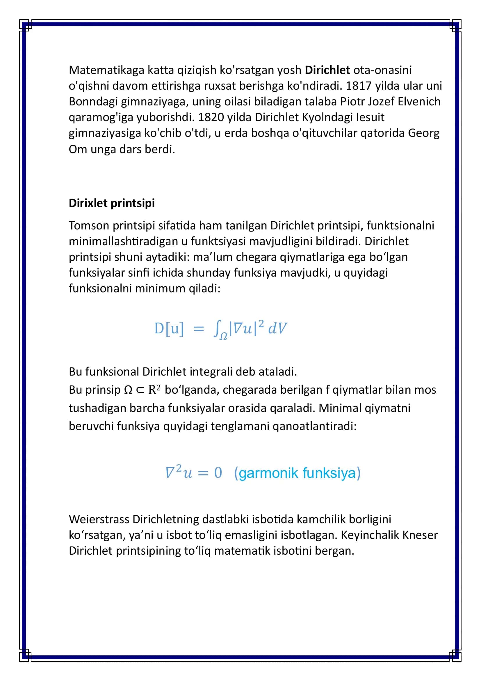 Diskret tuzilmalari Dirixle prinsipi 3