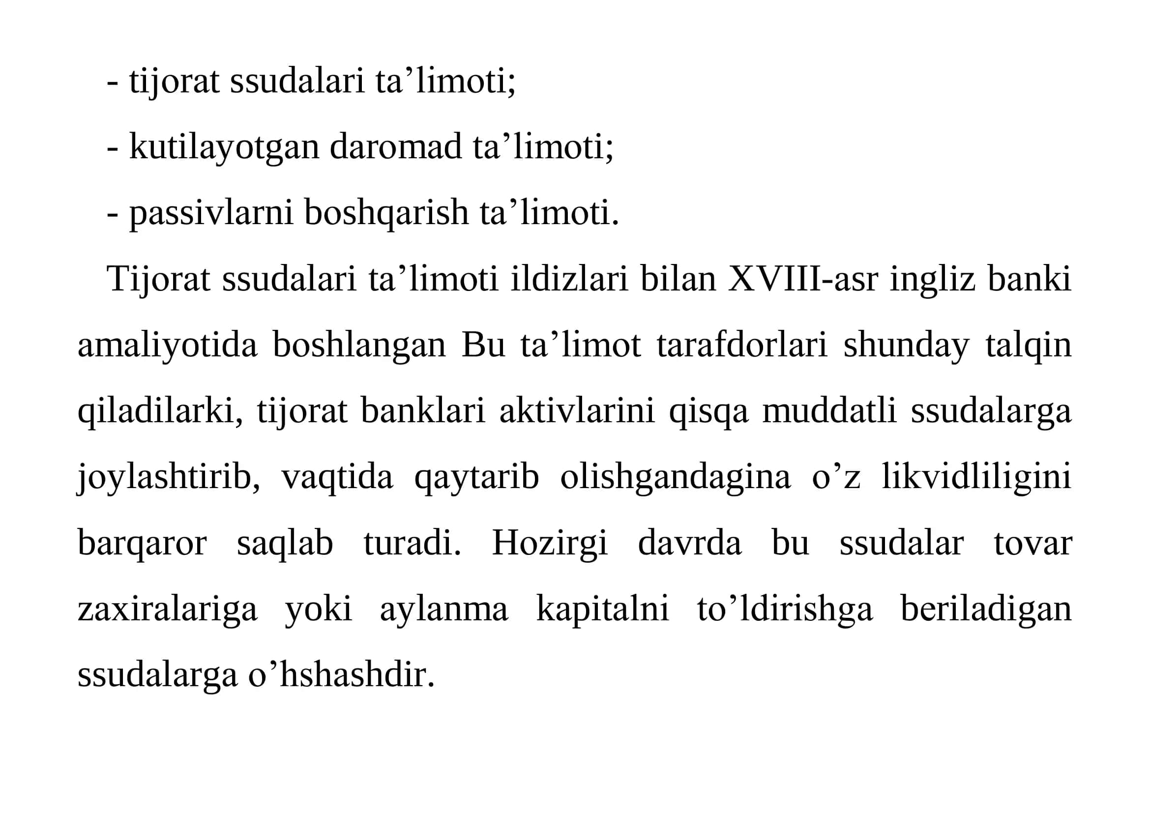 Tijorat banklarining toʻlovga layoqatligi va likvidligi 3