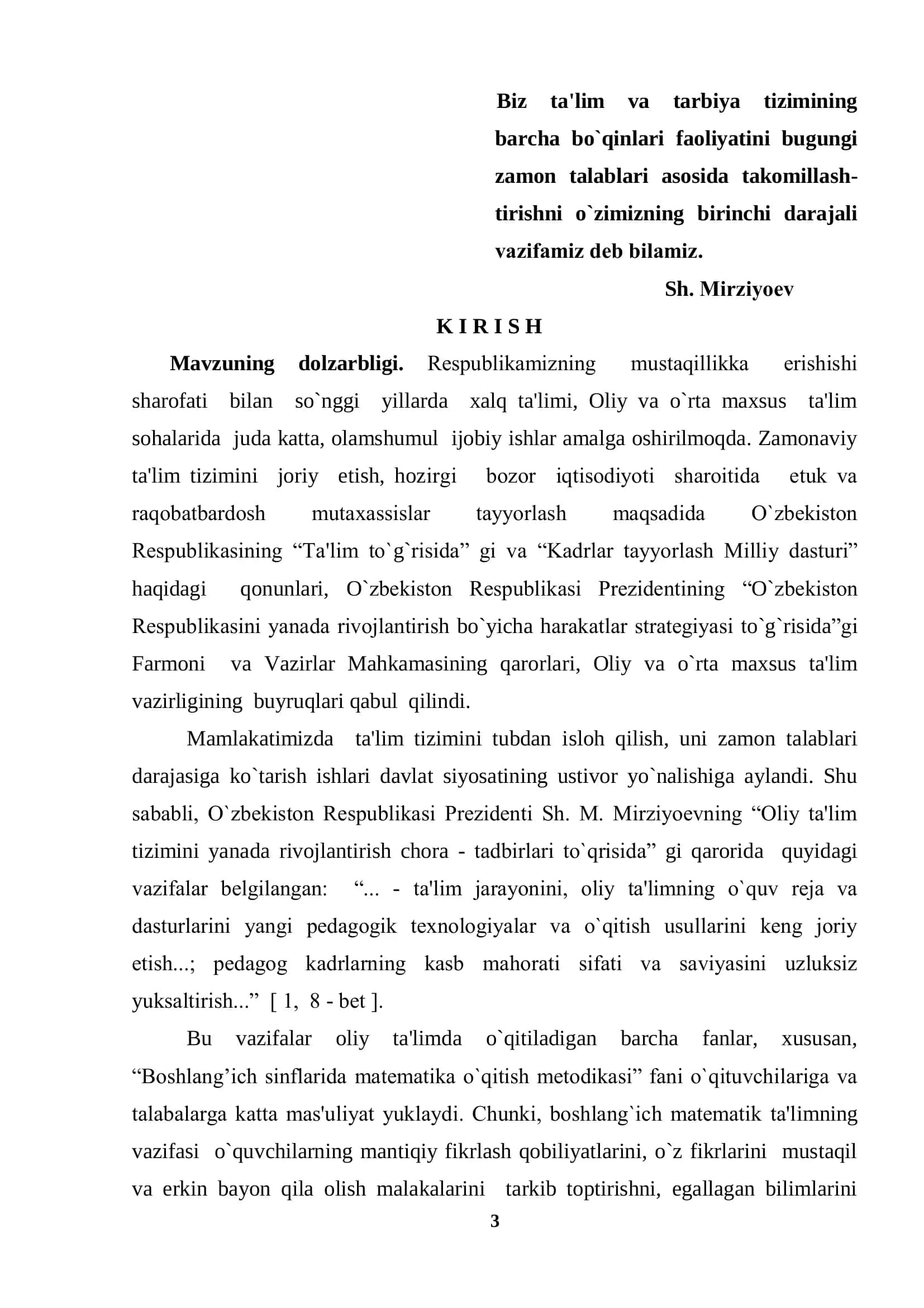 Boshlang’ich sinf matematika kursida “Tenglik” va “Tengsizlik” Tushunchalarini Shakllantirish Metodikasi 3