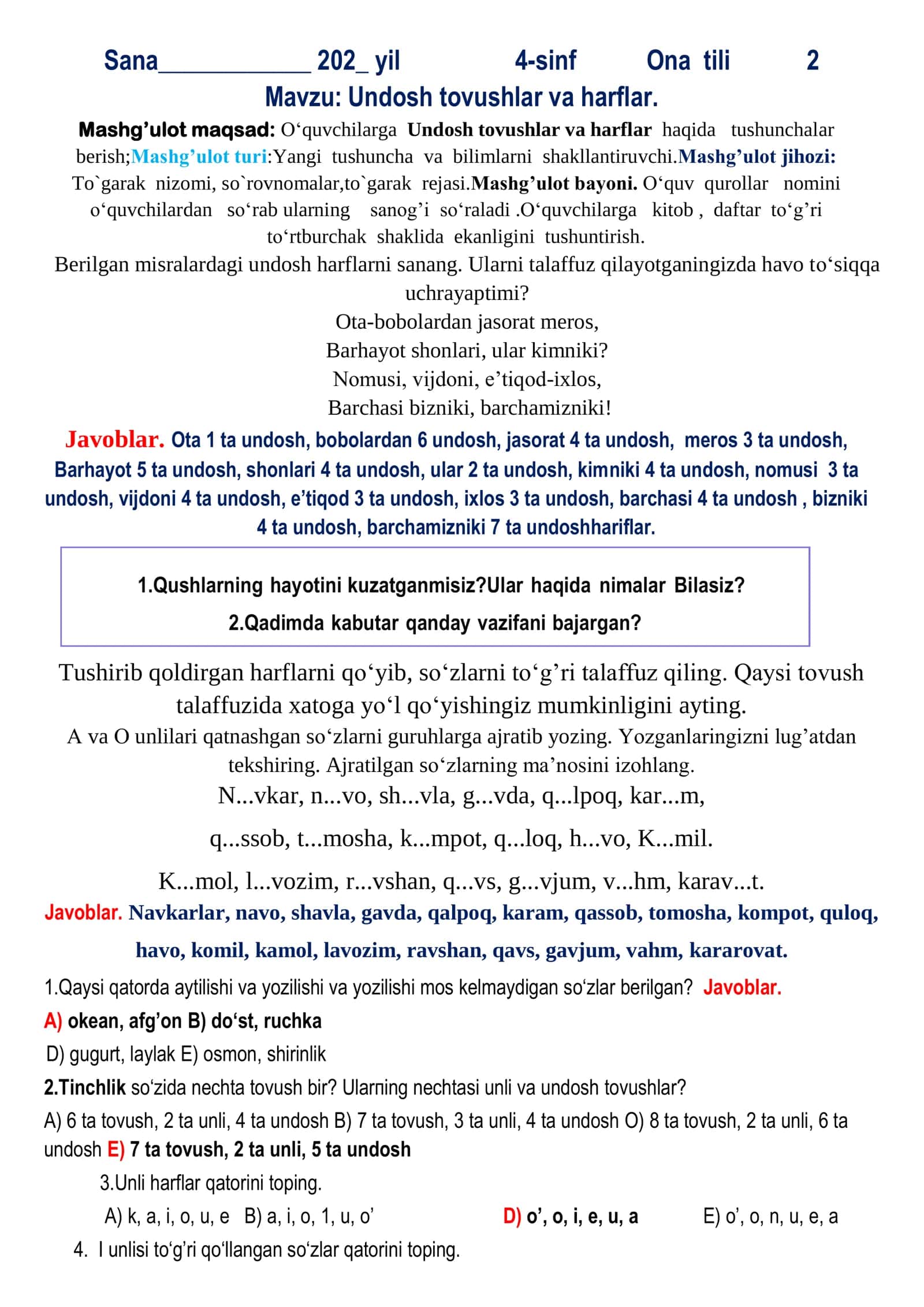 4-sinf IQTIDORLI O‘QUVCHILAR BILAN ISHLASH to'liq varianti 3