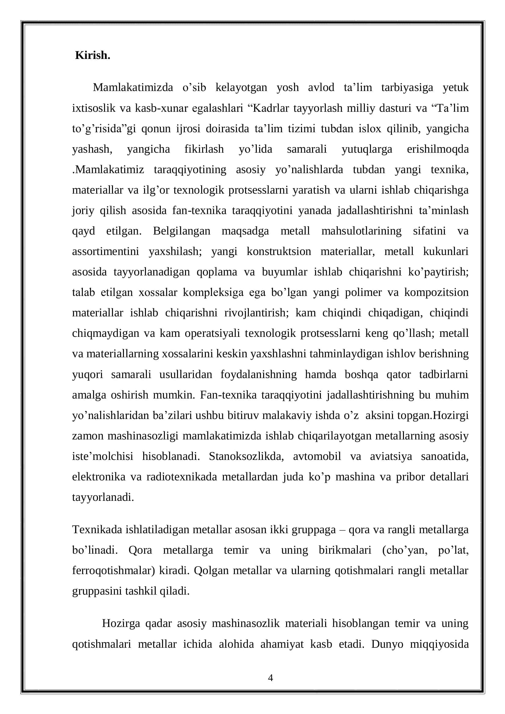 Metallarni bosim ostida ishlashda struktura va xossalarini 3