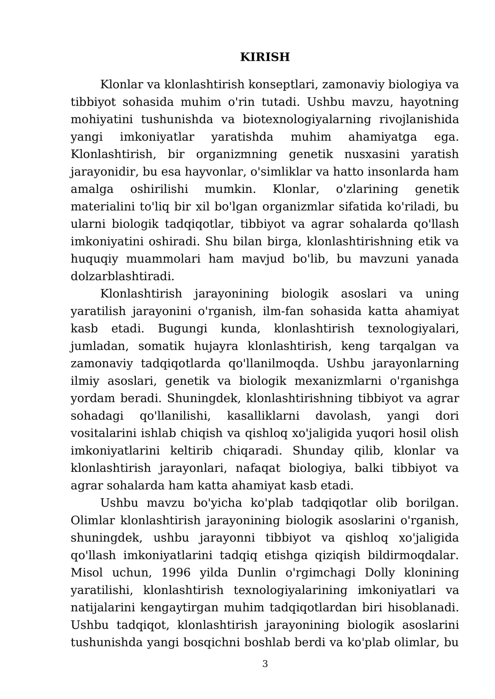 Klonlar, klonlashtirish, klinik ahamiy 3