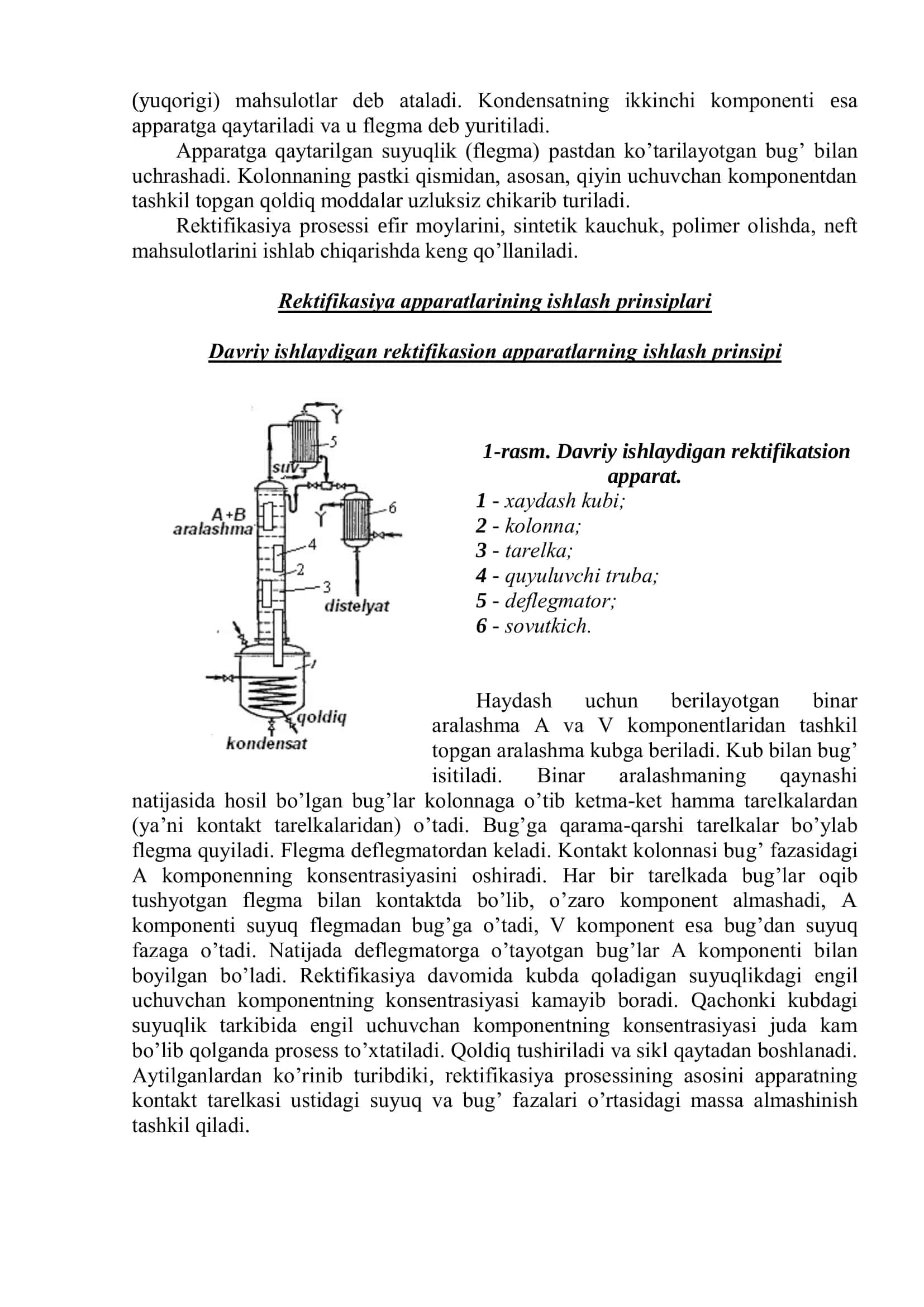 Neftni qаytа ishlаshdаgi rektifikаsiya jаrаyoni, uskunаlаri va ularni xisoblash 3