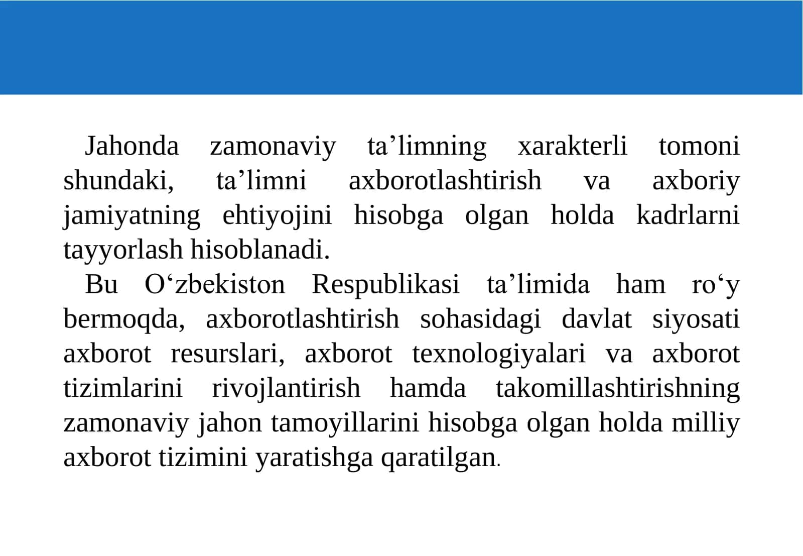 Ta’lim jarayonini takomillashtirishga уо‘naltirilgan axborot resurslari. Biologiya ta’limida raqamli texnologiyalar. 3