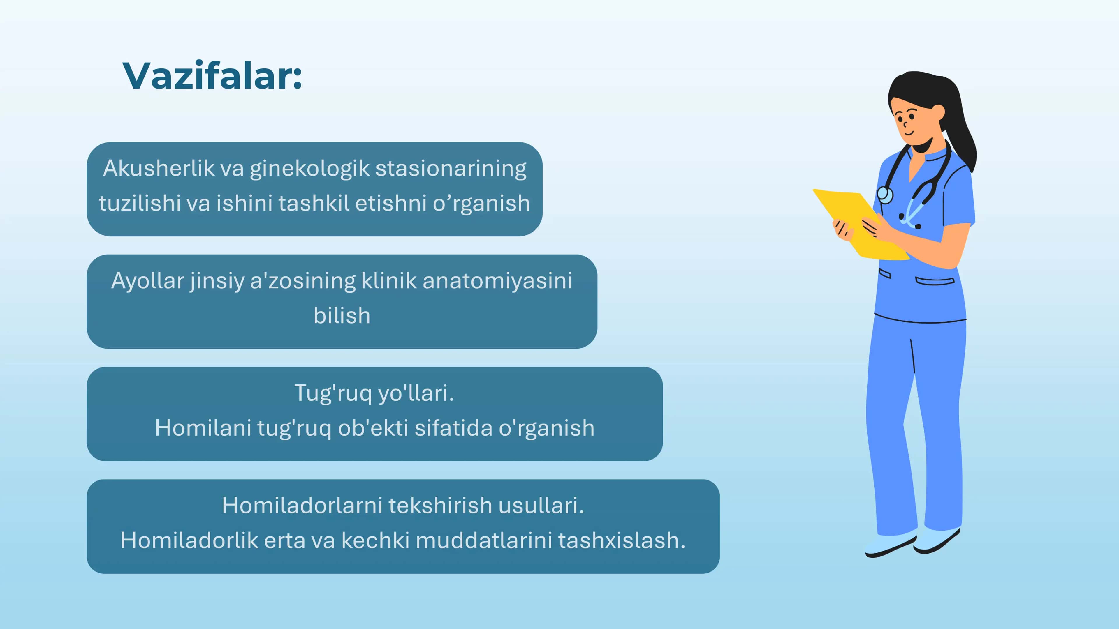 Akusherlik va ginekologik stasionarining tuzilishi va  ishini tashkil etish 3