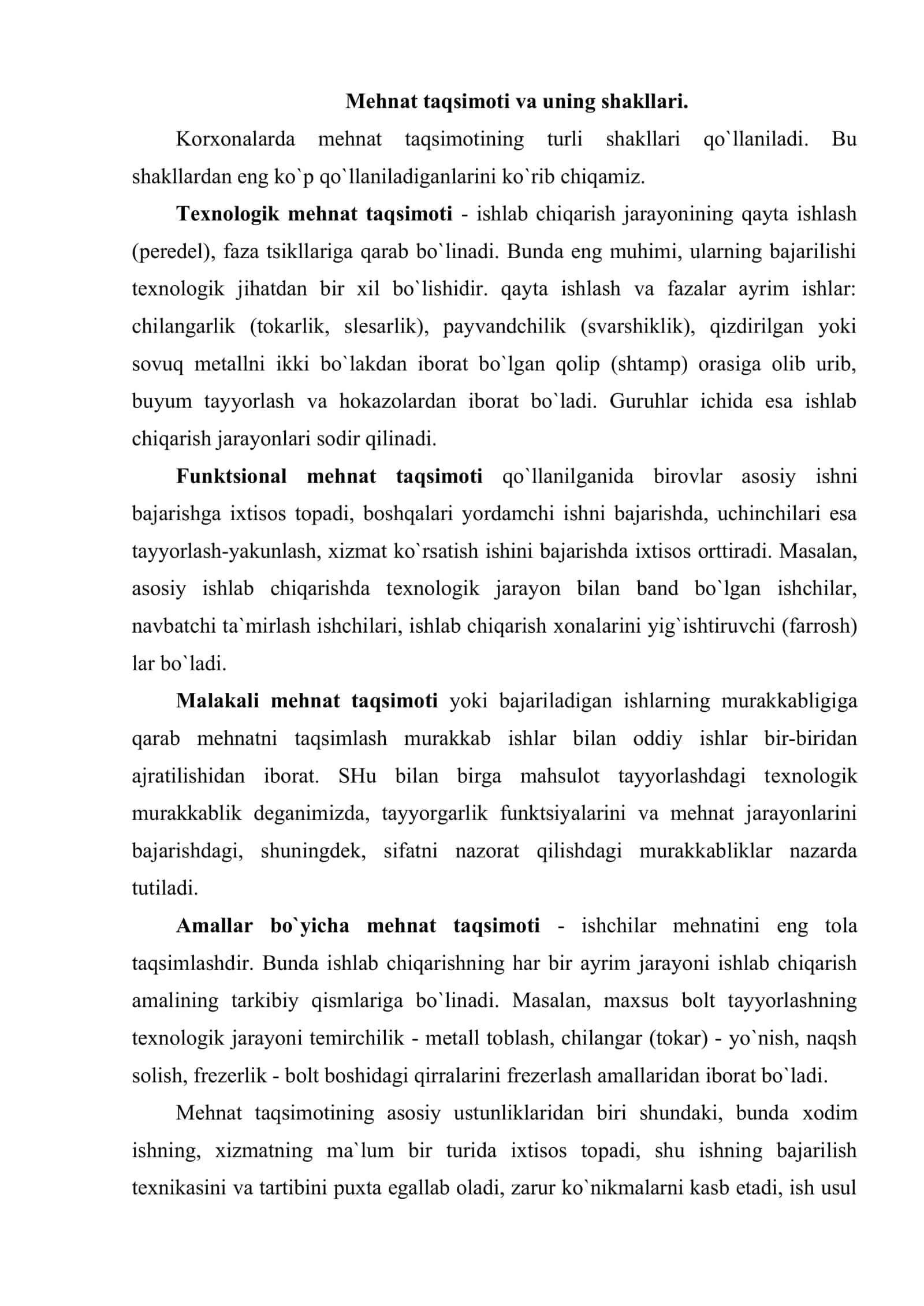 Mеhnat taqsimоti va kооpеratsiyasi 3