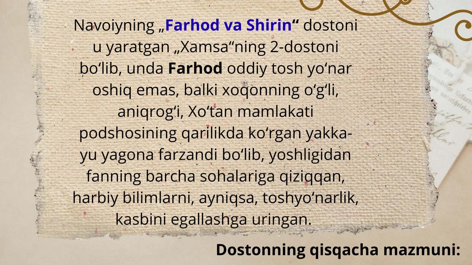 "Farhod va Shirin" dostonida timsollar olami 3