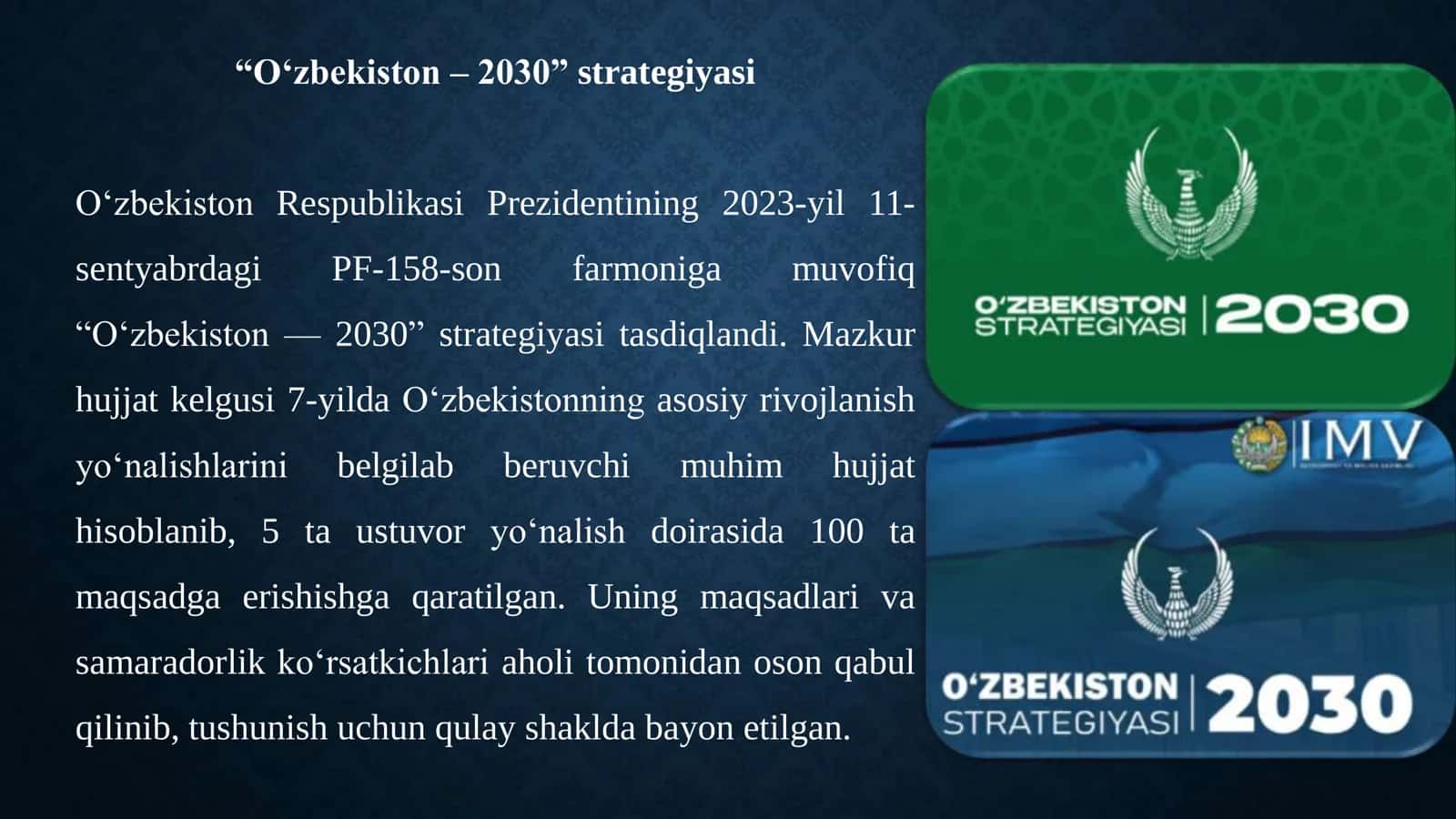 Yangi O‘zbekistonda amalga oshirilayotgan ma'naviy oʻzgarishlar 3