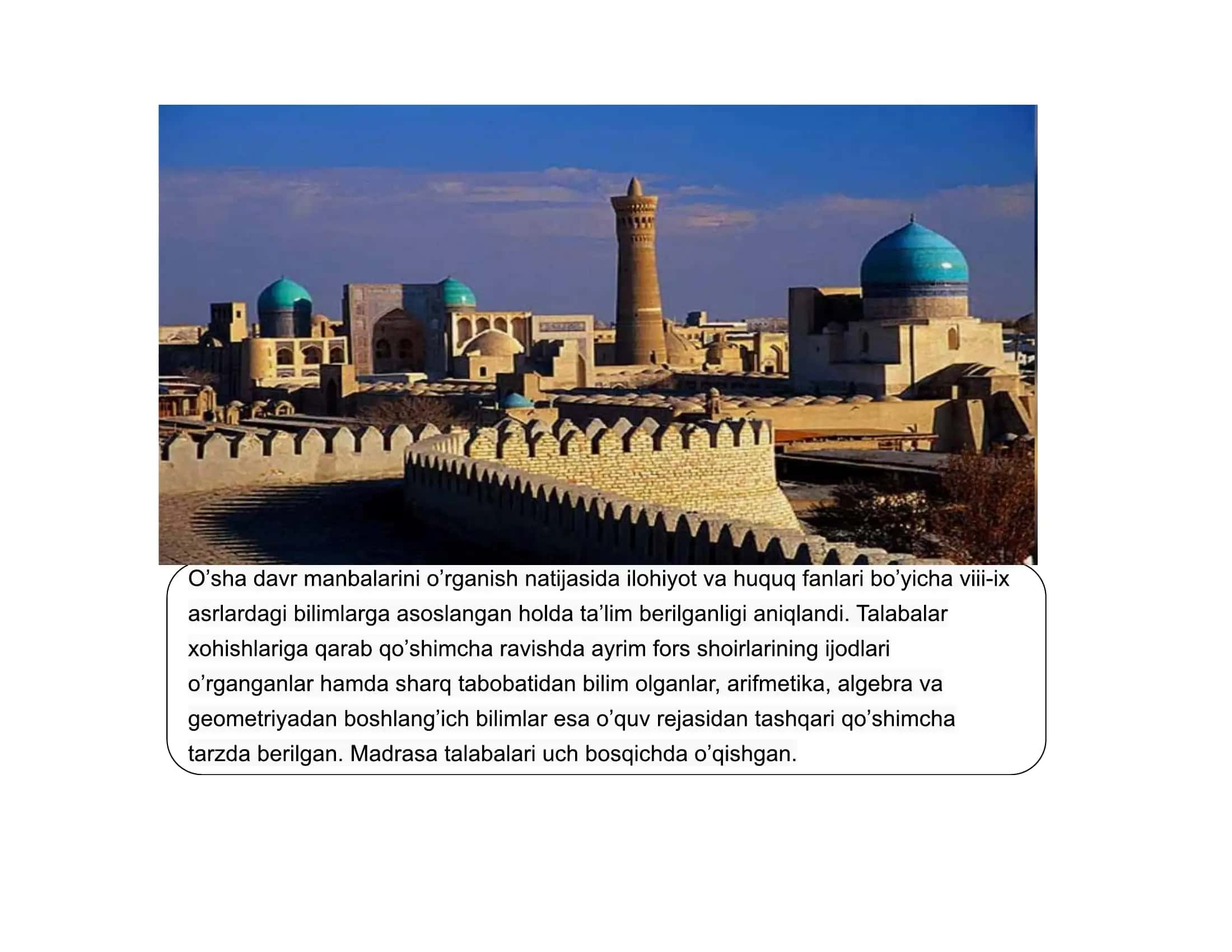 XVI-XIX ASRLARDA O'ZBEK XONLIKLARI DAVRI MADANIYATI VA SAN'ATI 3