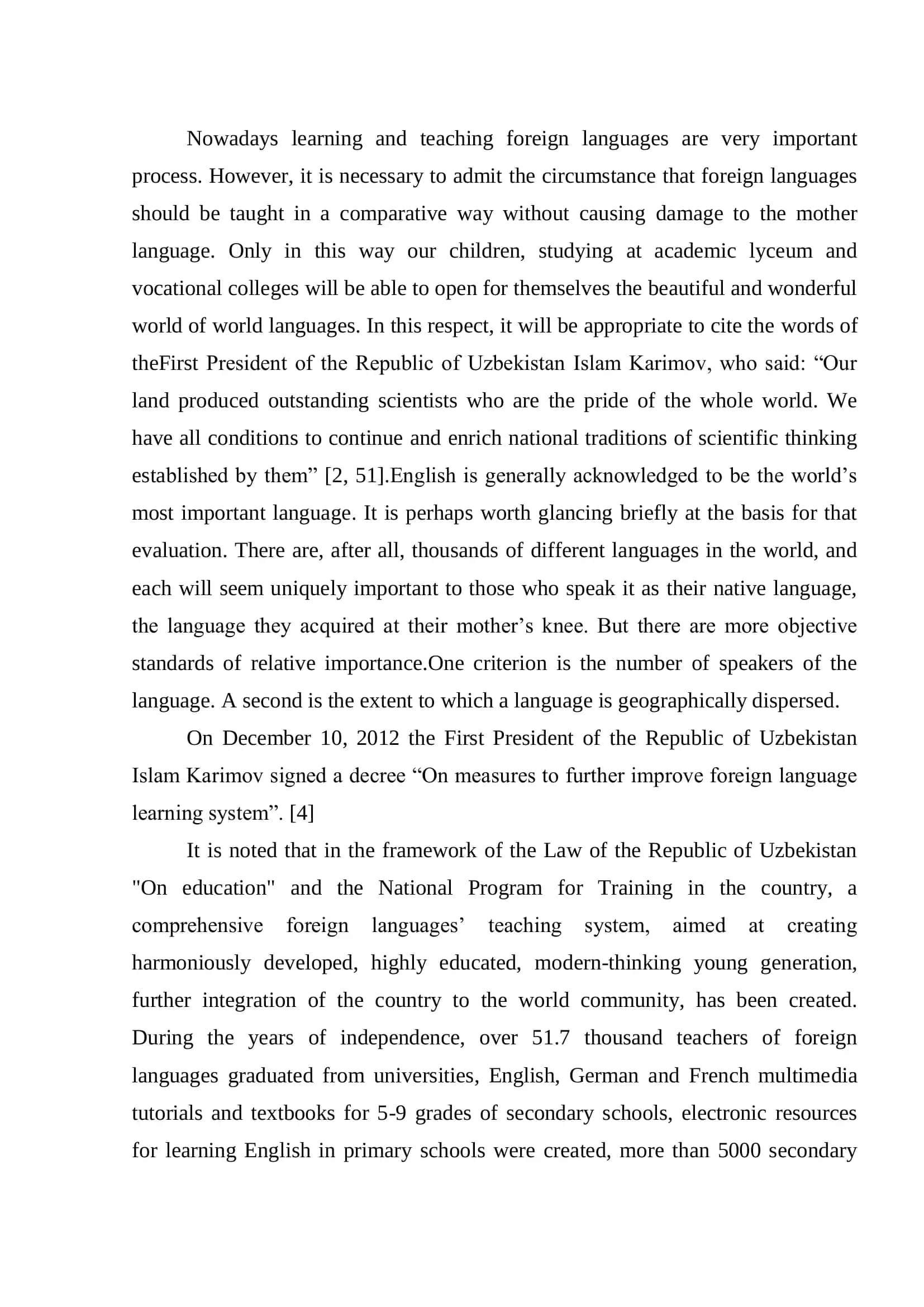 Qualification Paper on "Comparative analysis of English and Uzbek proverbs and sayings expressing senility and youth" 3