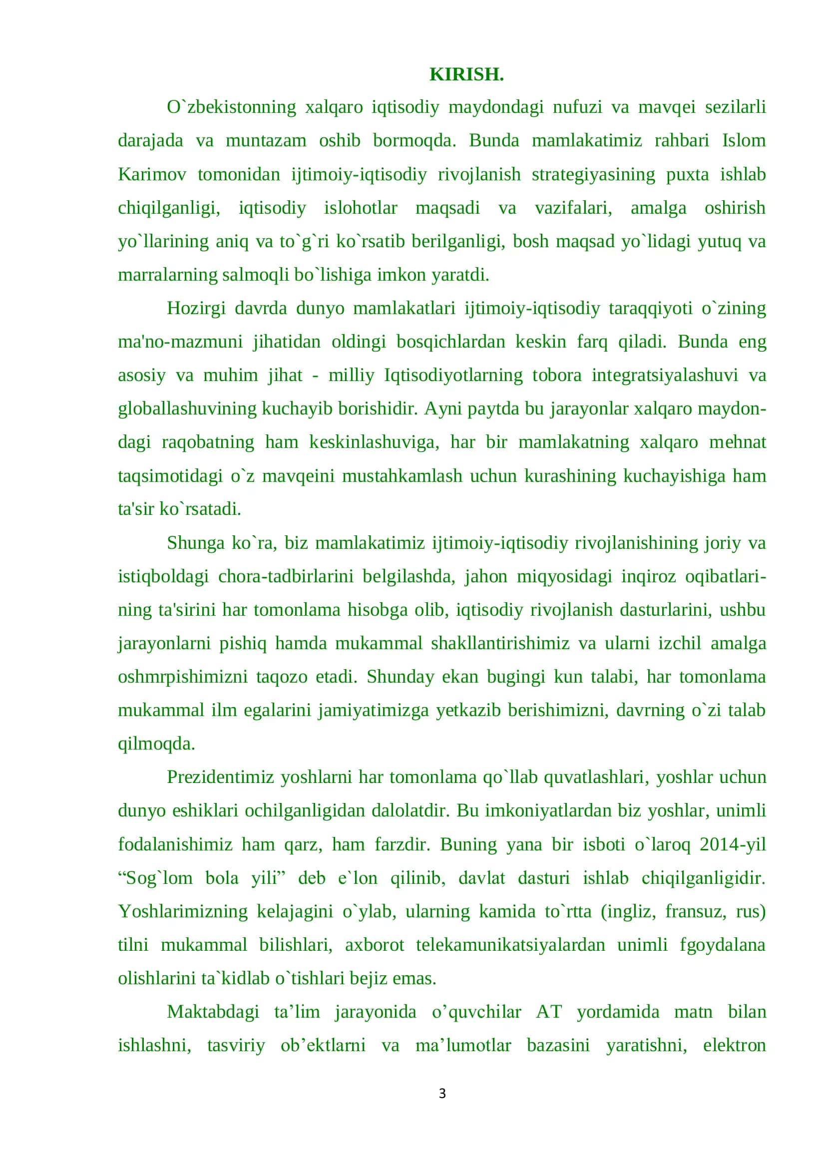 Tasviriy san'at va muhandislik grafikasi» ta’lim yo‘nalishi bo‘yicha bakalavr darajasini olish 3