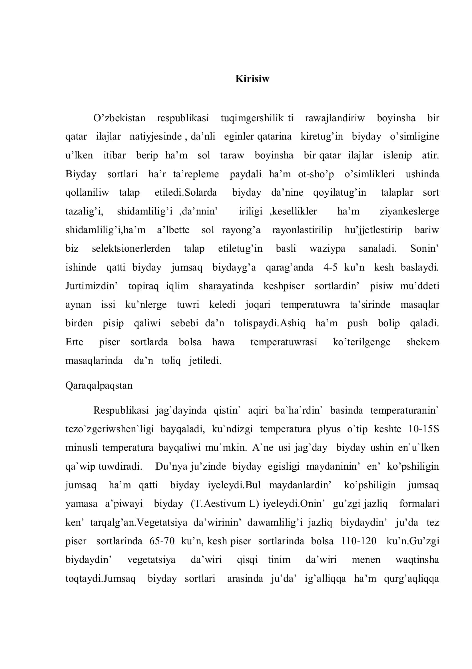 Selektsiya, tuximgershilik, o’simliklerdi qorg’aw ha’m karantini kafedrasi 3