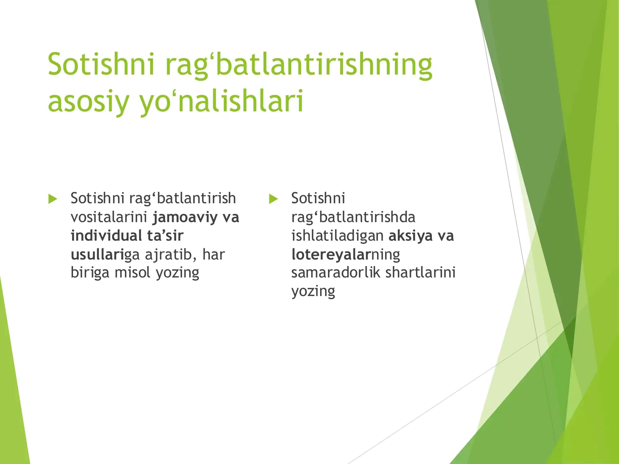 KORXONANING MARKETING FAOLIYATINI BOSHQARISH 3